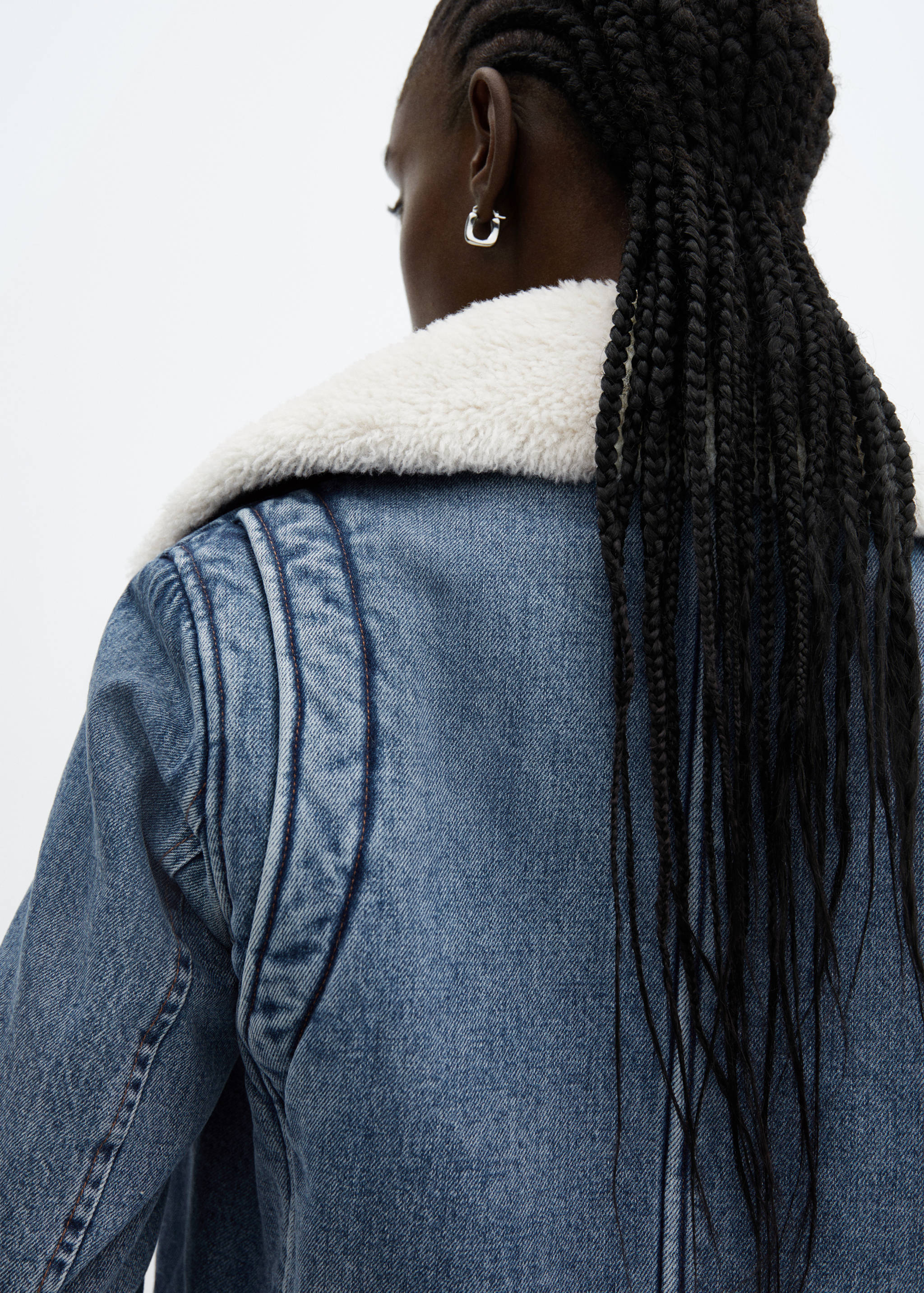 Куртка из денима с искусственной овчиной - Деталь изделия 2