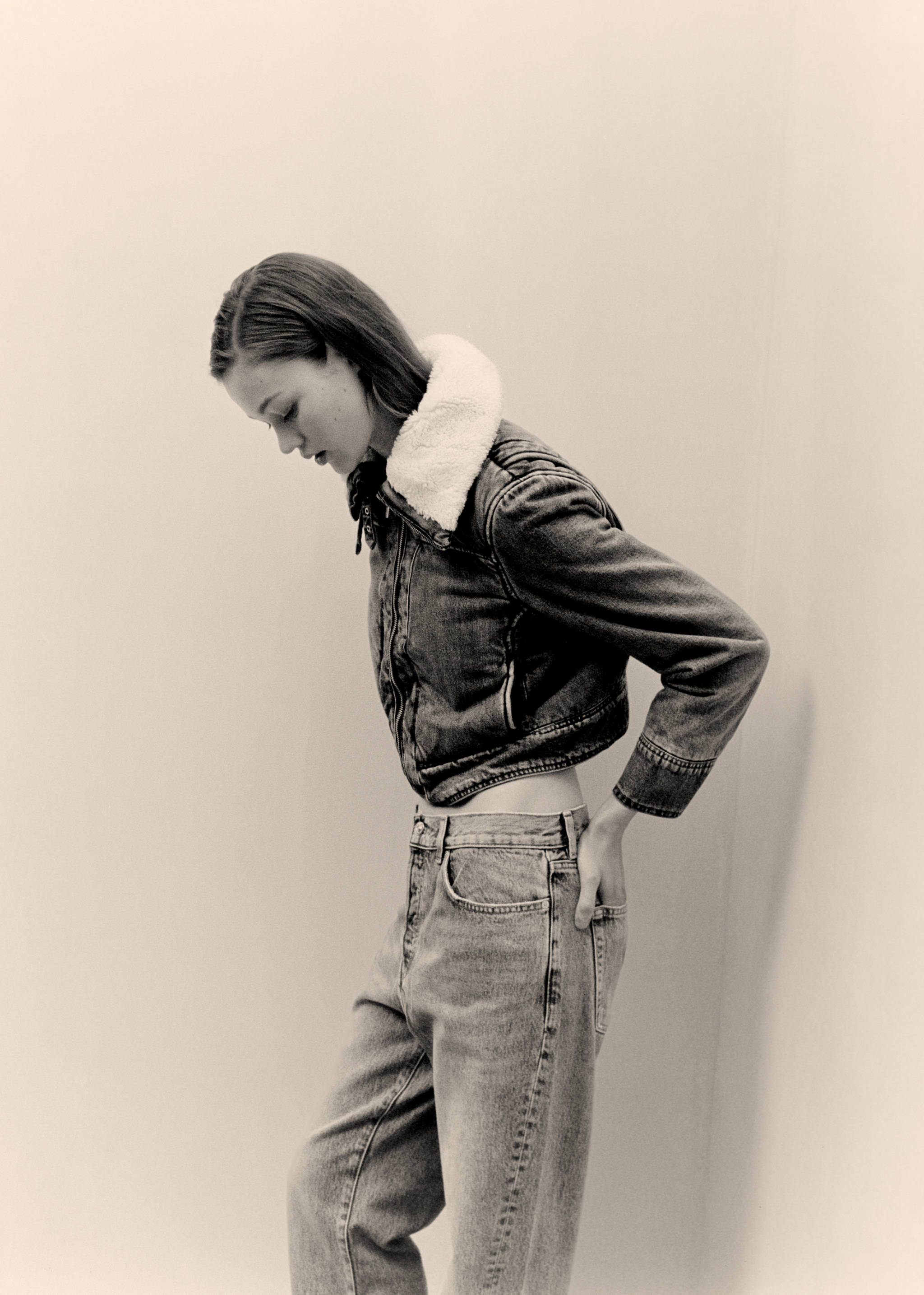 Куртка из денима с искусственной овчиной - Деталь изделия 9