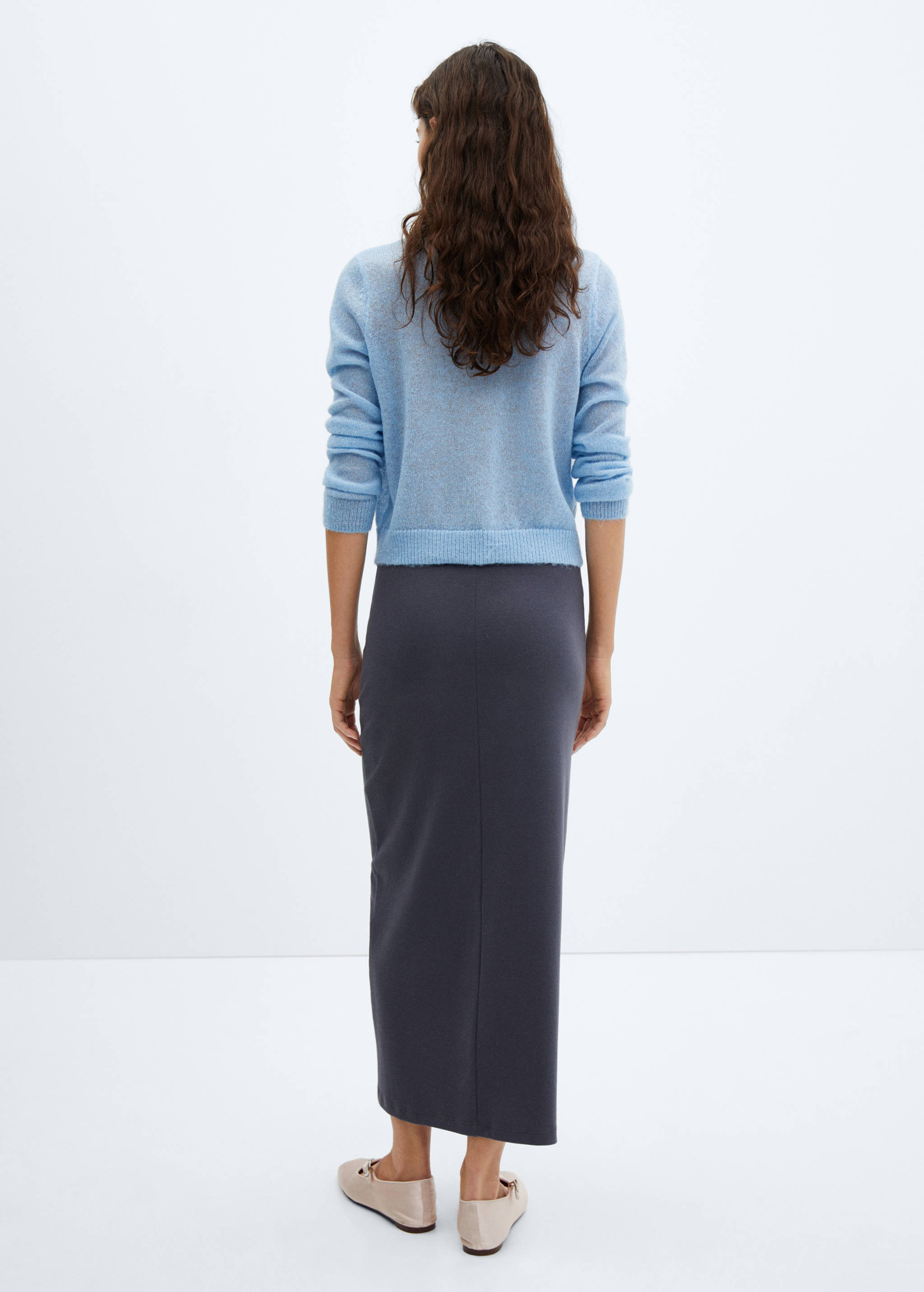 金银线纽扣开襟毛衣 - null