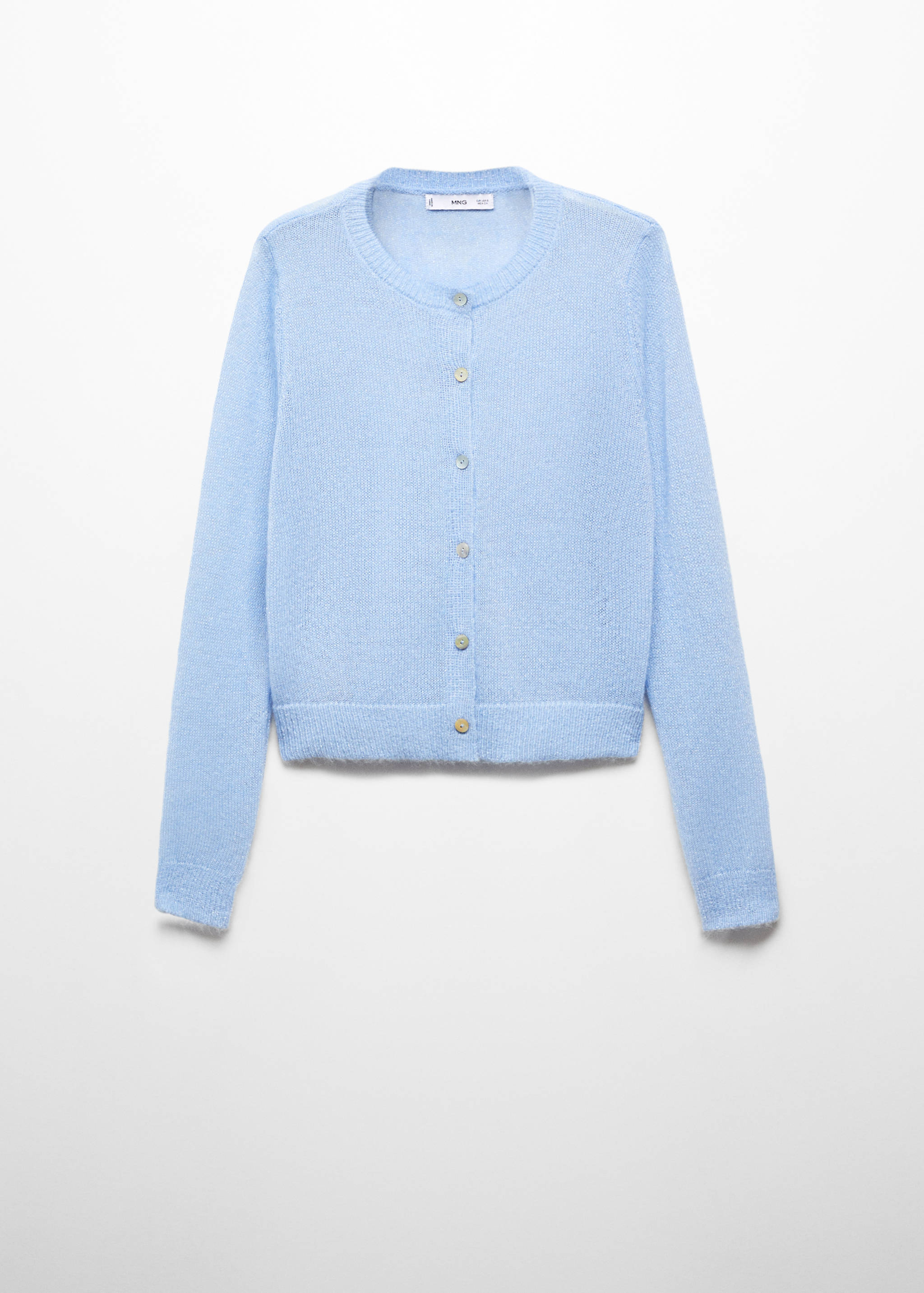 金银线纽扣开襟毛衣 - null