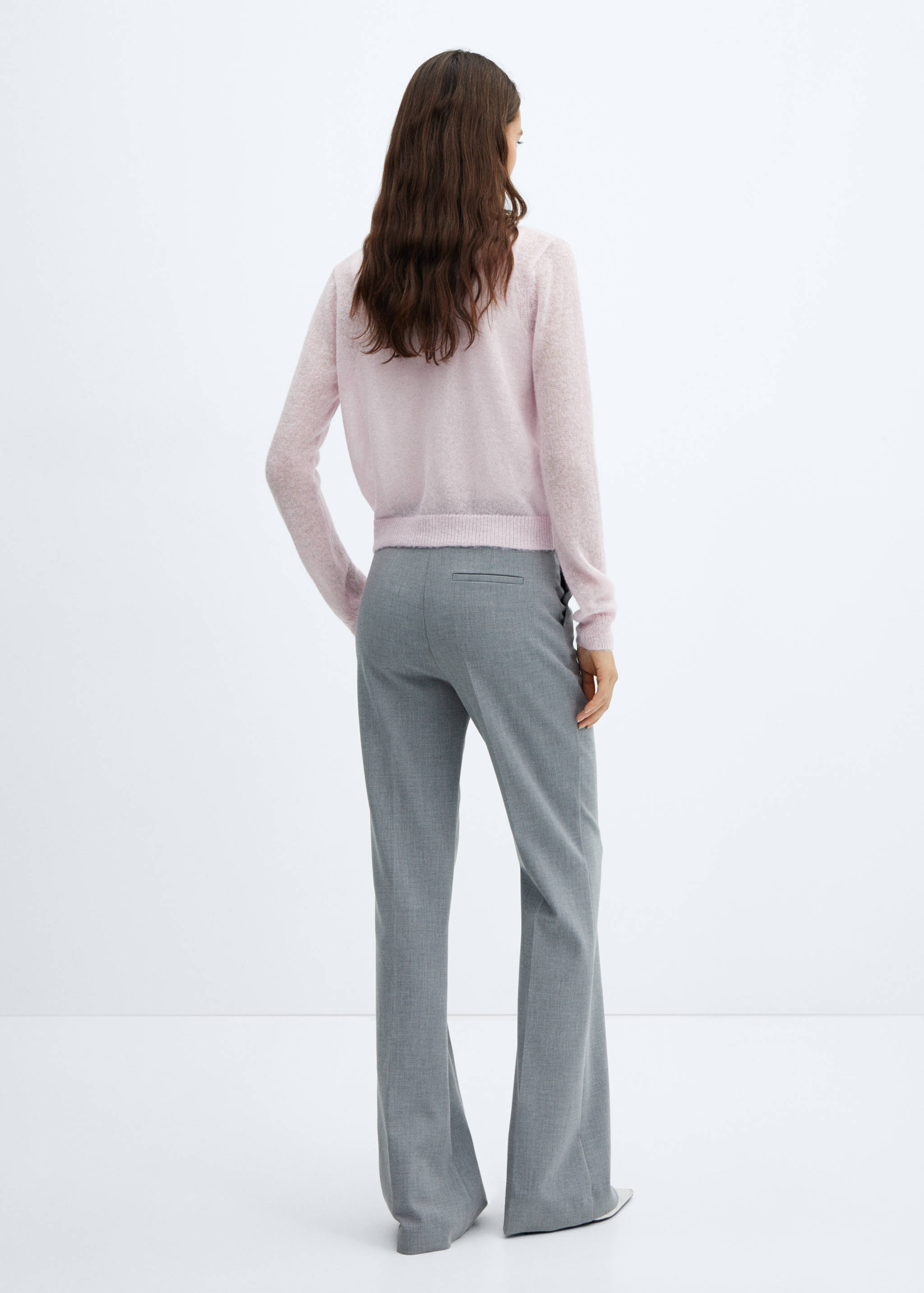 金银线纽扣开襟毛衣 - null