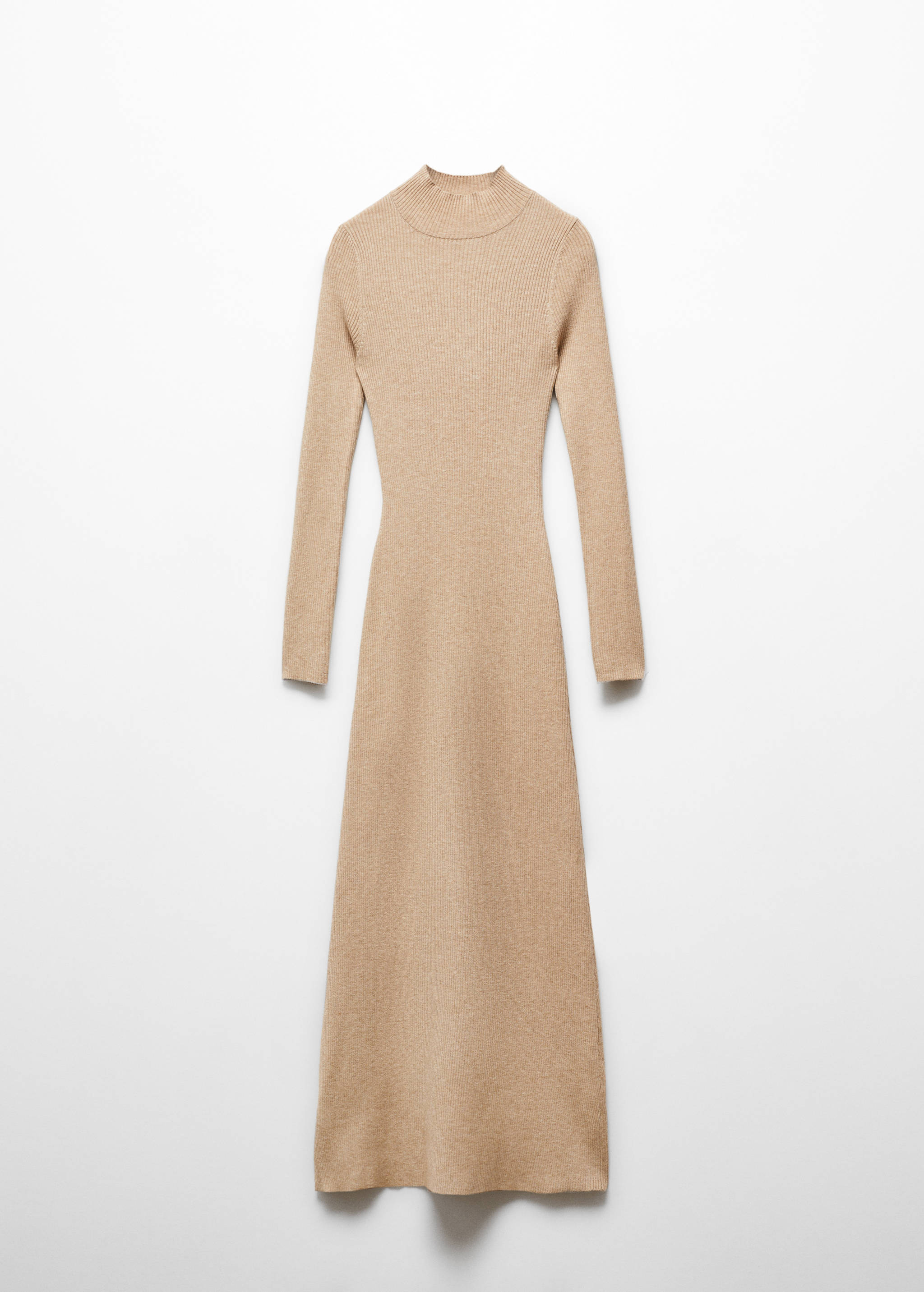 Perkins-neck ribbed dress - Article without model