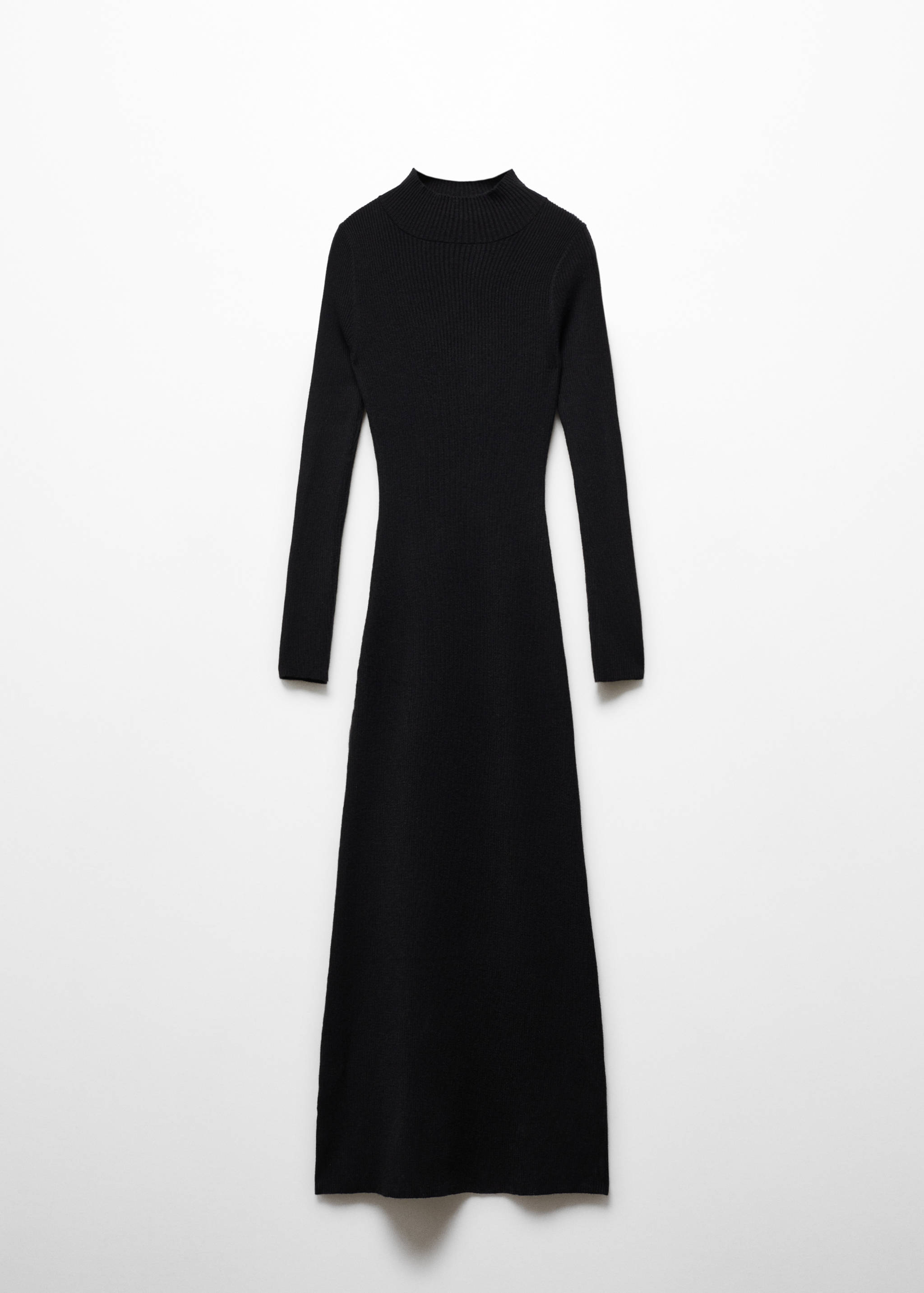 Perkins-neck ribbed dress - Article without model