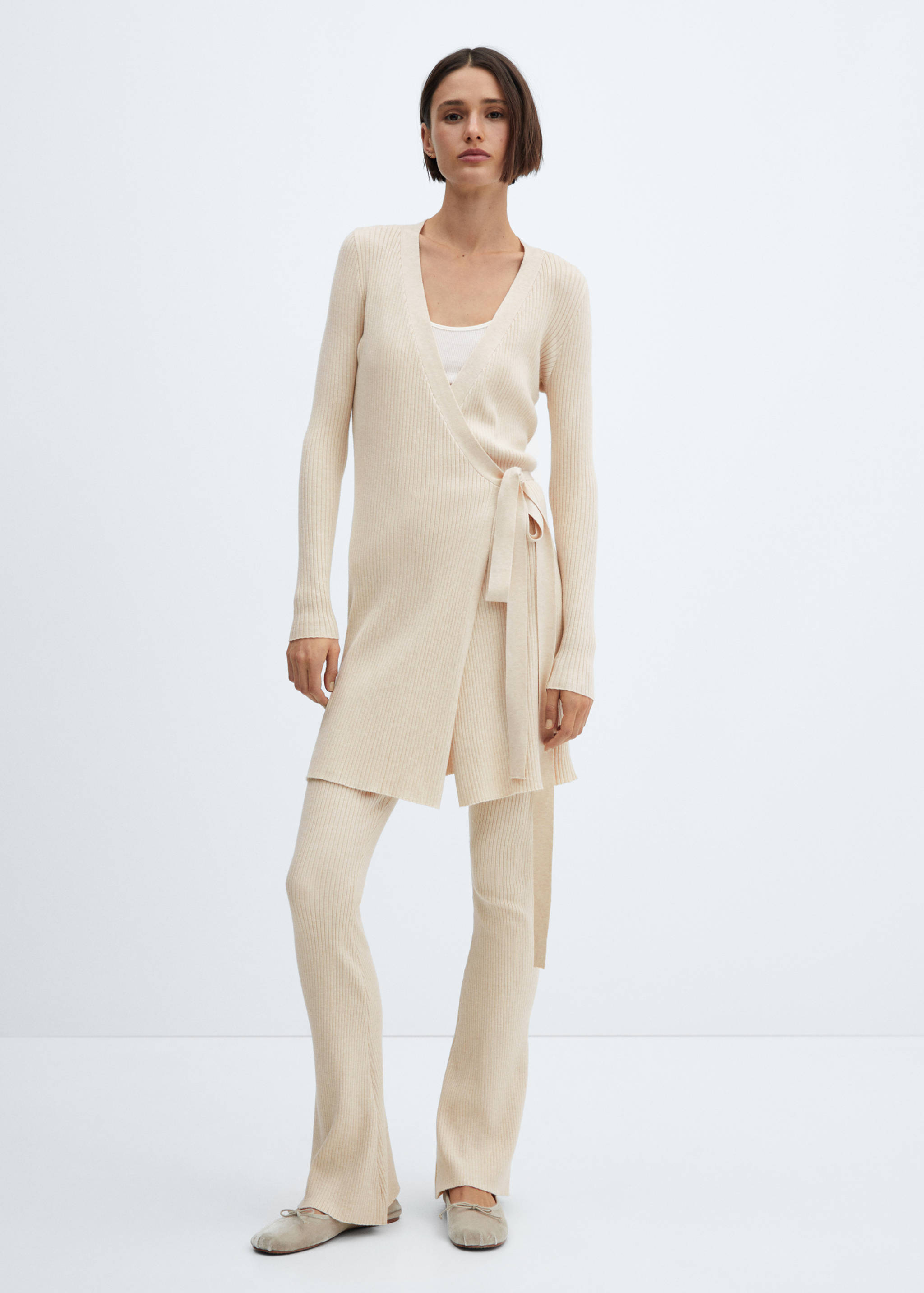 Wideleg-Hose mit Rippmuster - Allgemeine Ansicht