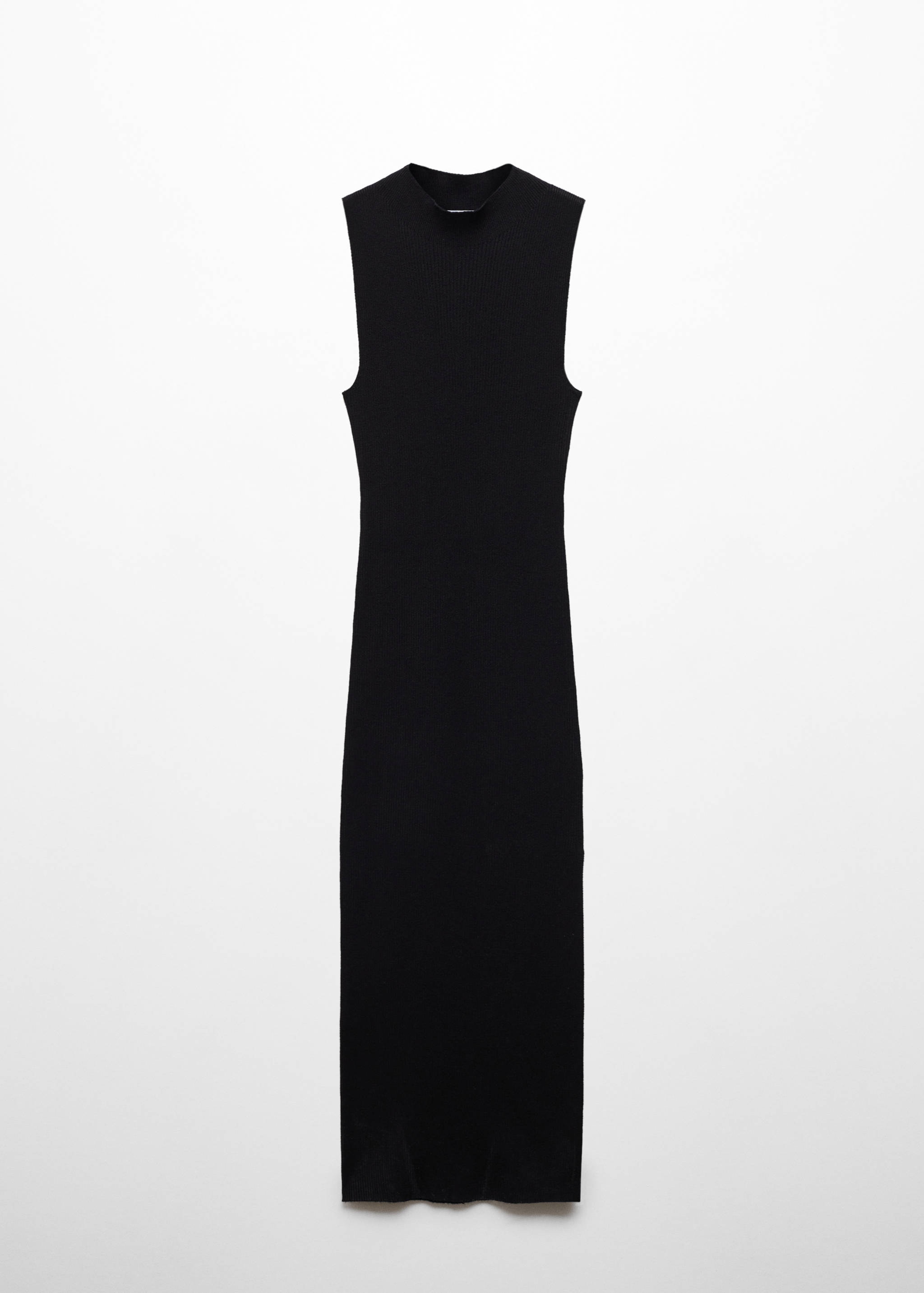 Ribbed knit dress with opening - Article without model