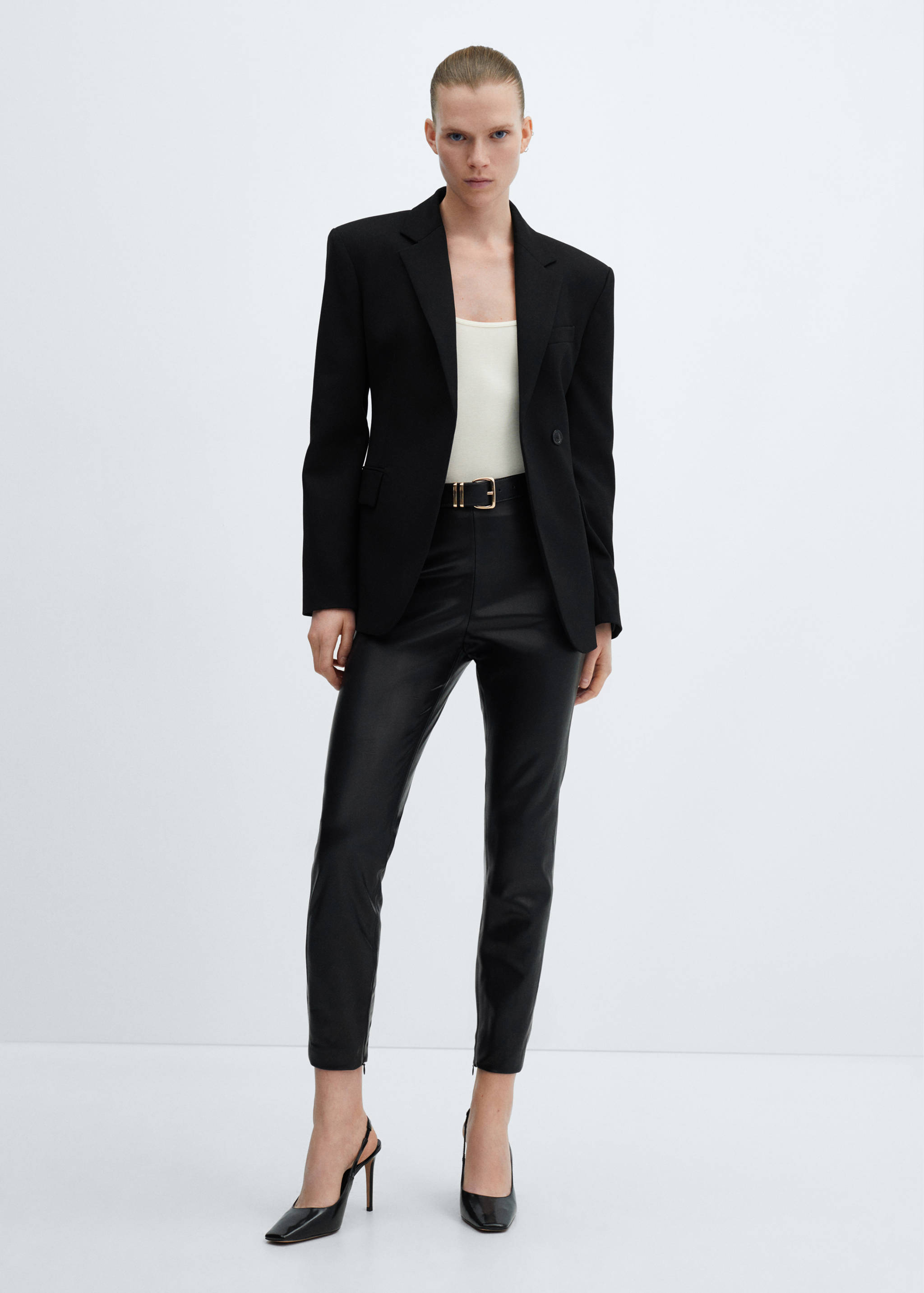 Leggings efecto piel aberturas - Plano general