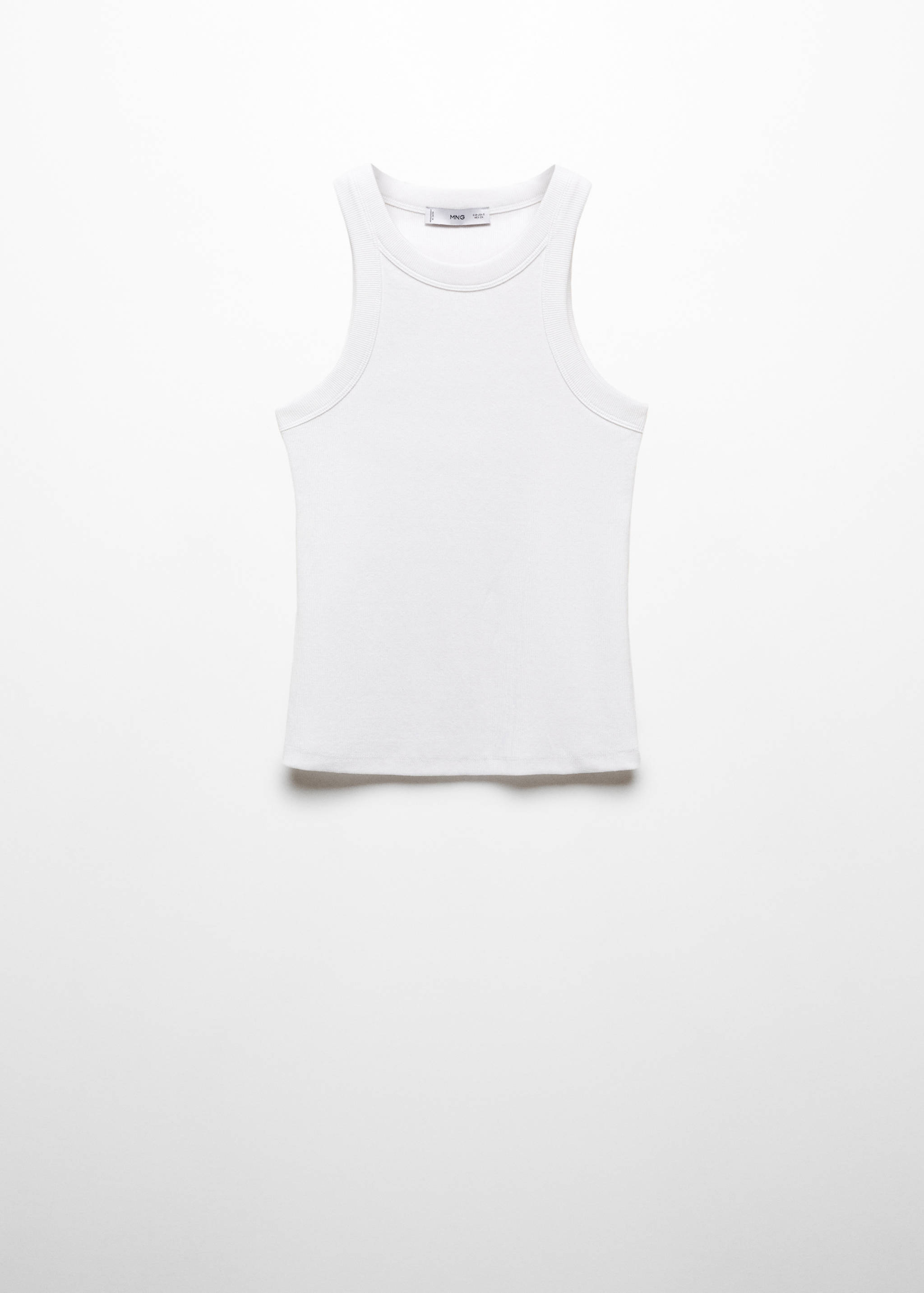 Ribbed cotton-blend top - Article without model