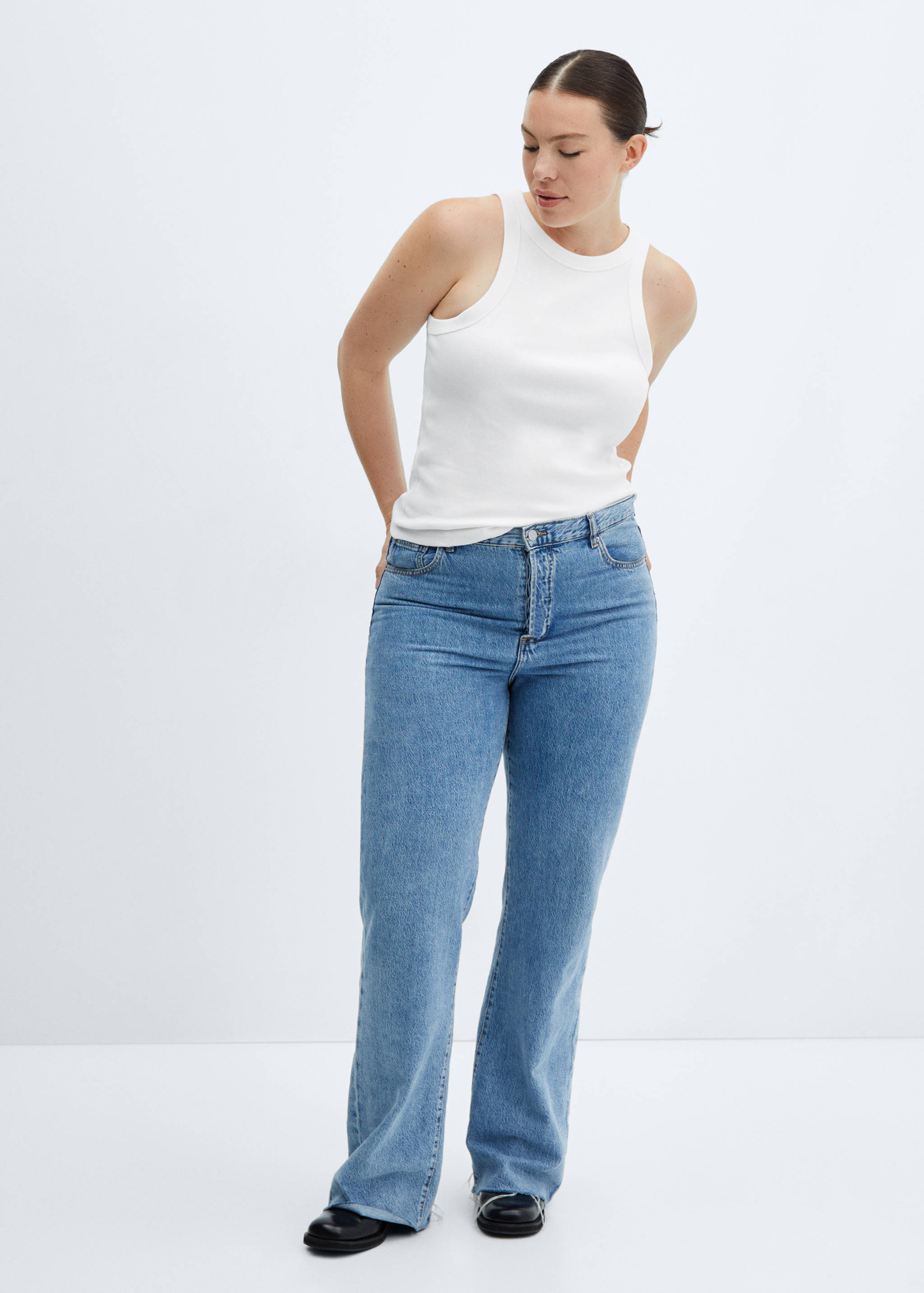 Ribbed cotton-blend top - Details of the article 3