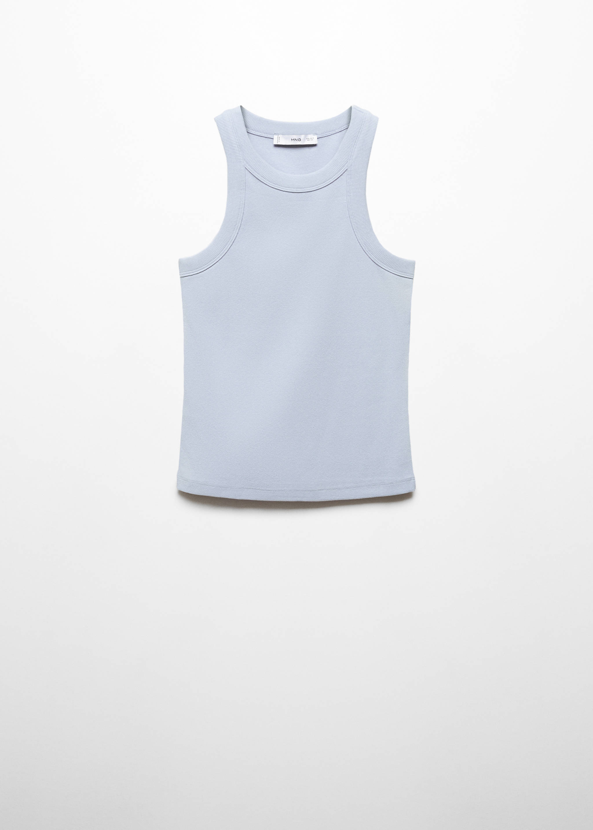 Ribbed cotton-blend top - Article without model