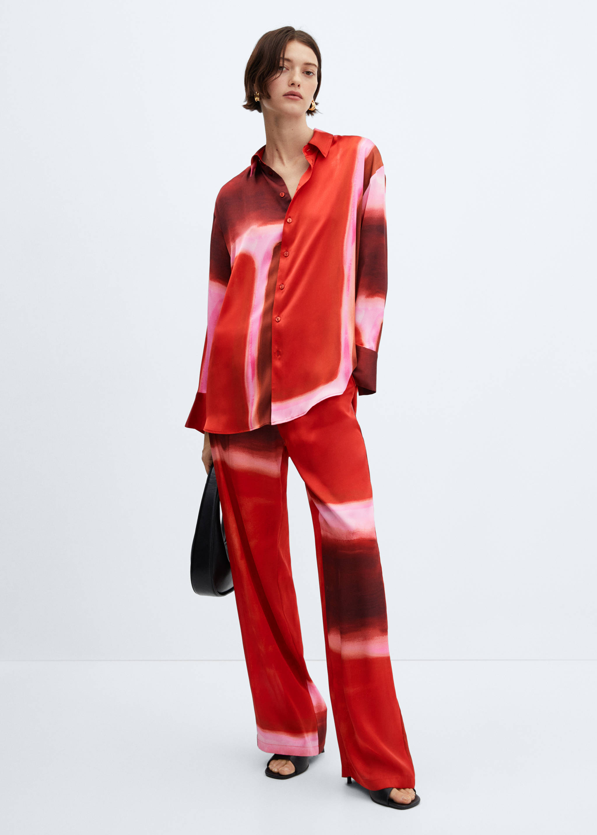 Tie-dye satin pants - General plane