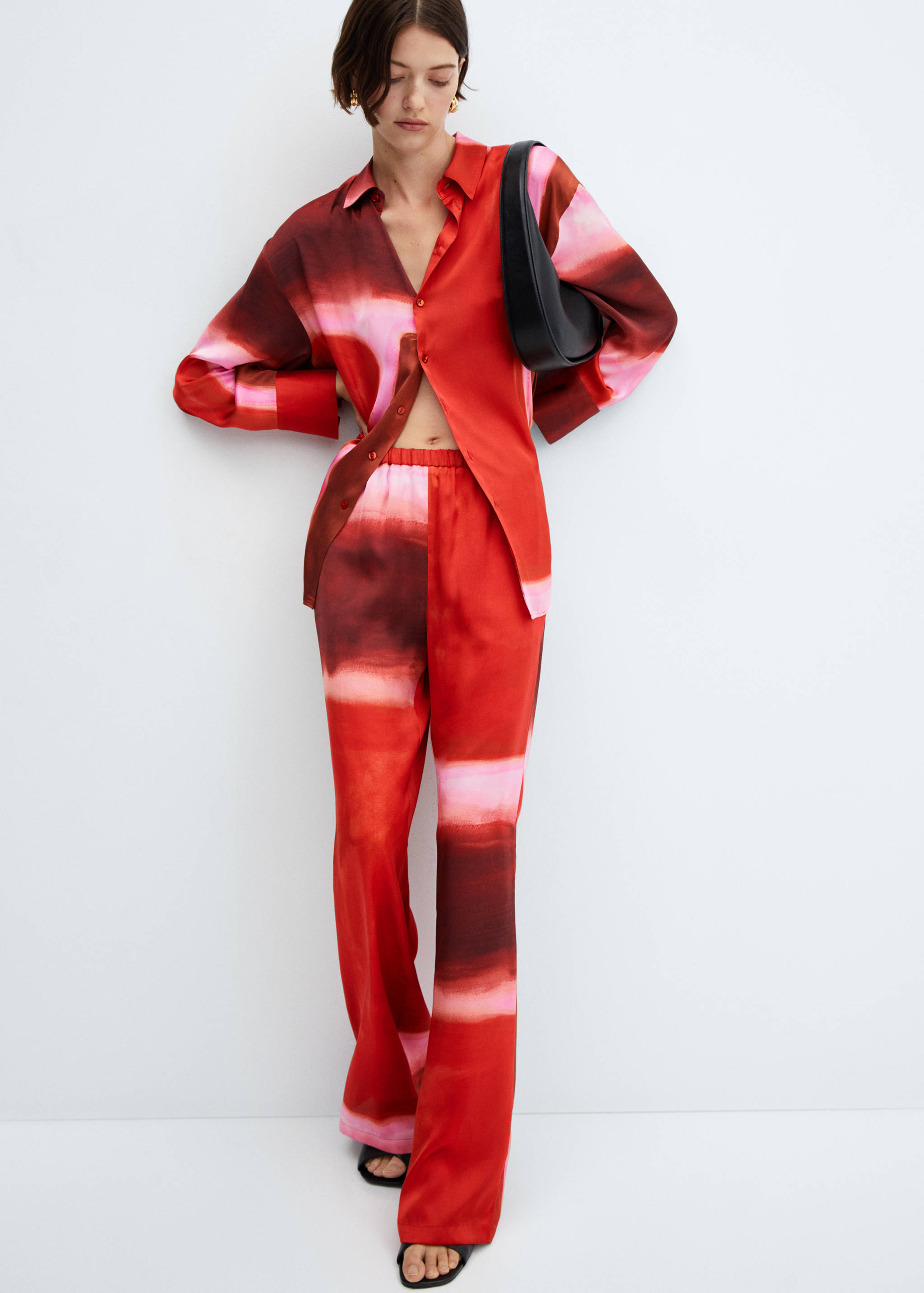 Tie-dye satin pants - Details of the article 2