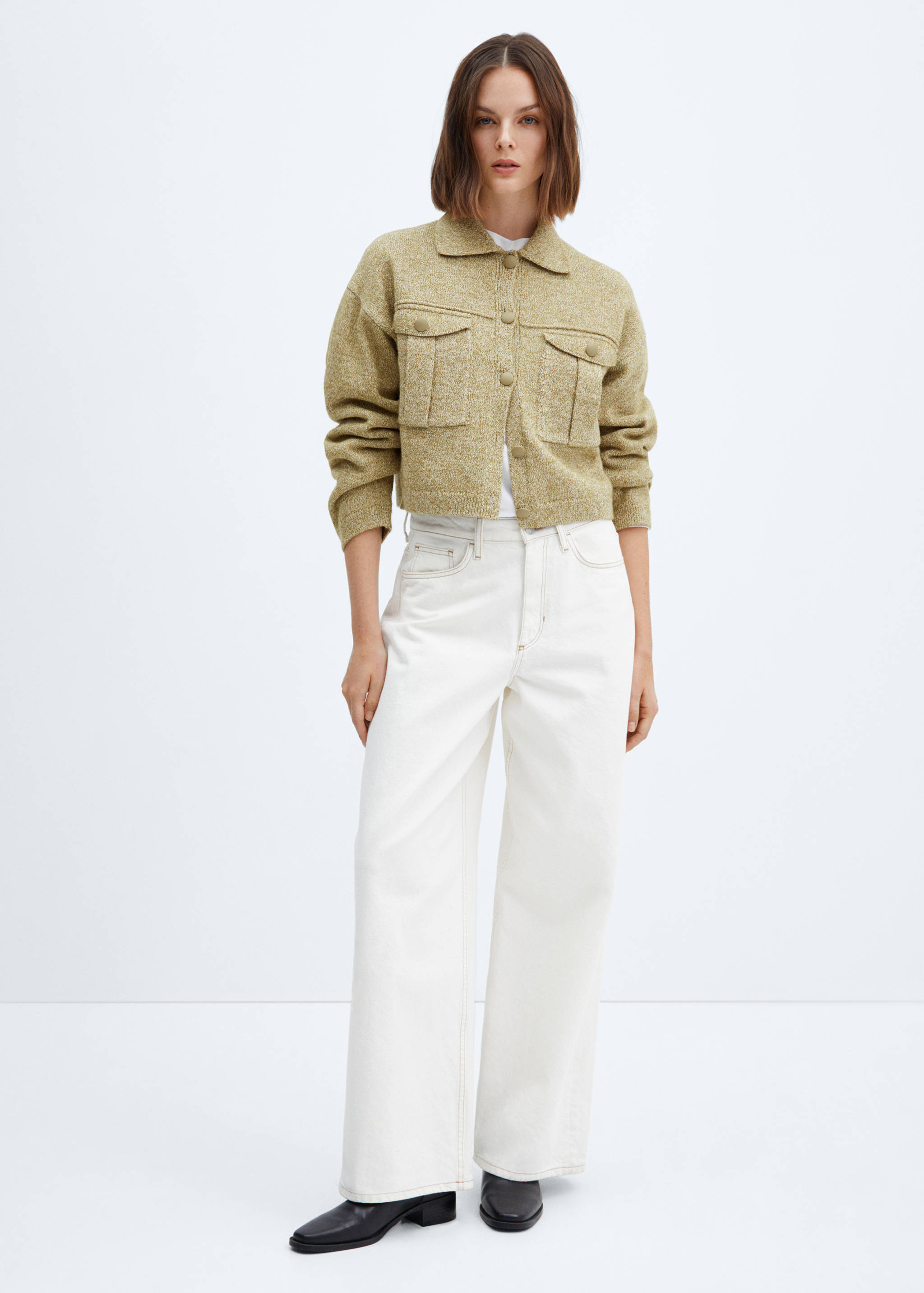 Pocket knit jacket - General plane