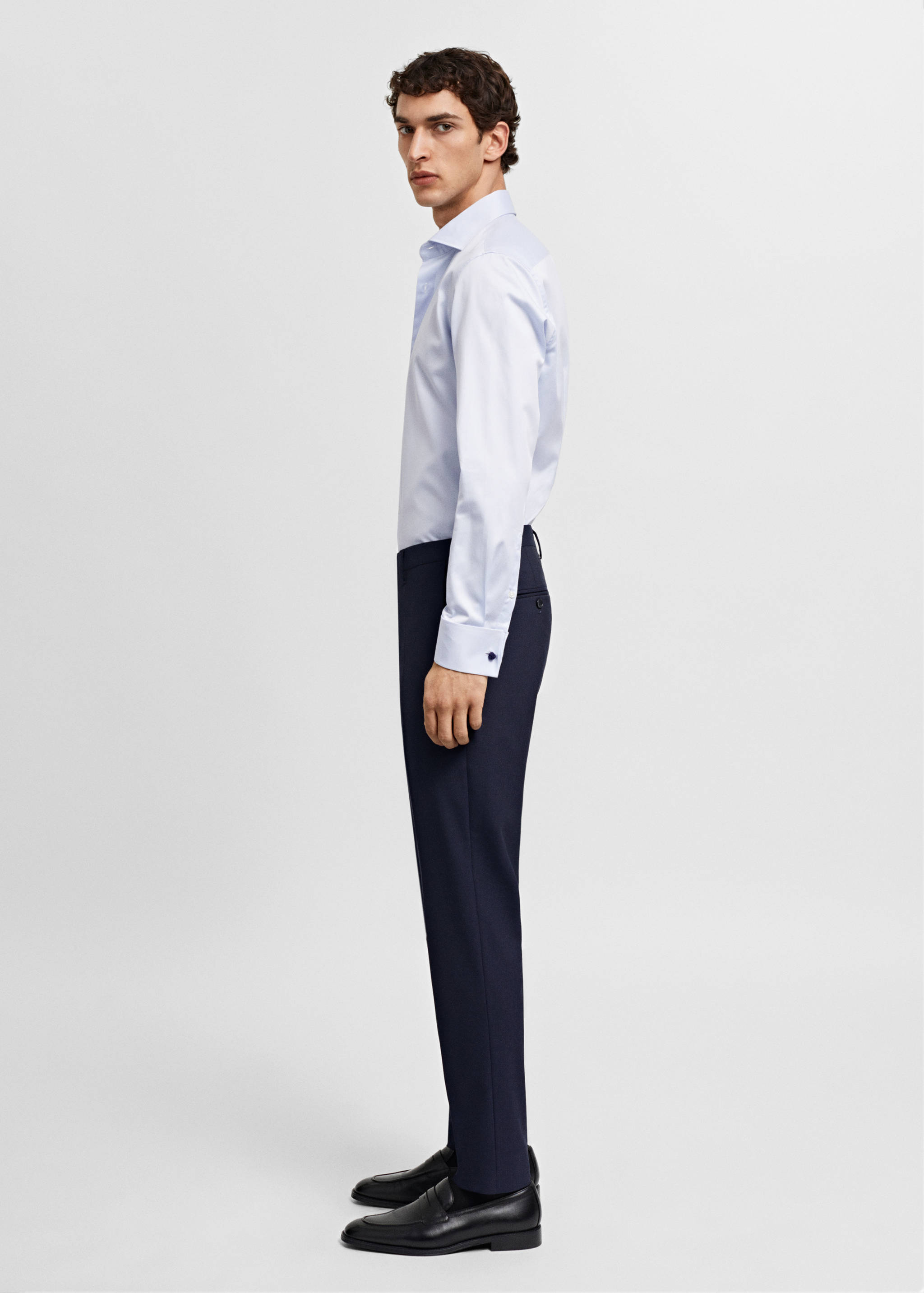 Chemise costume slim-fit tissu twill boutons de manchette - Détail de l'article 2