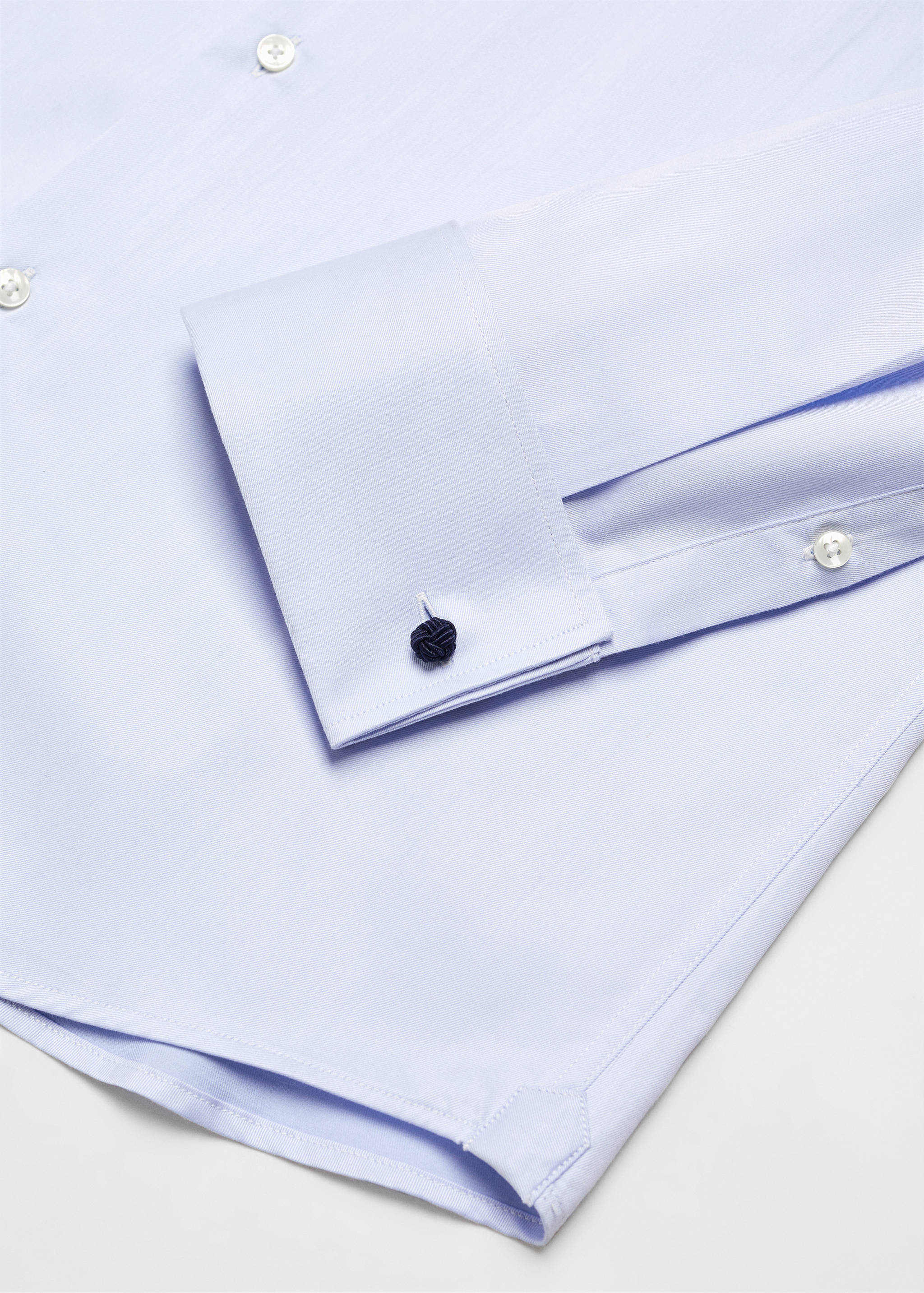 Chemise costume slim-fit tissu twill boutons de manchette - Détail de l'article 0