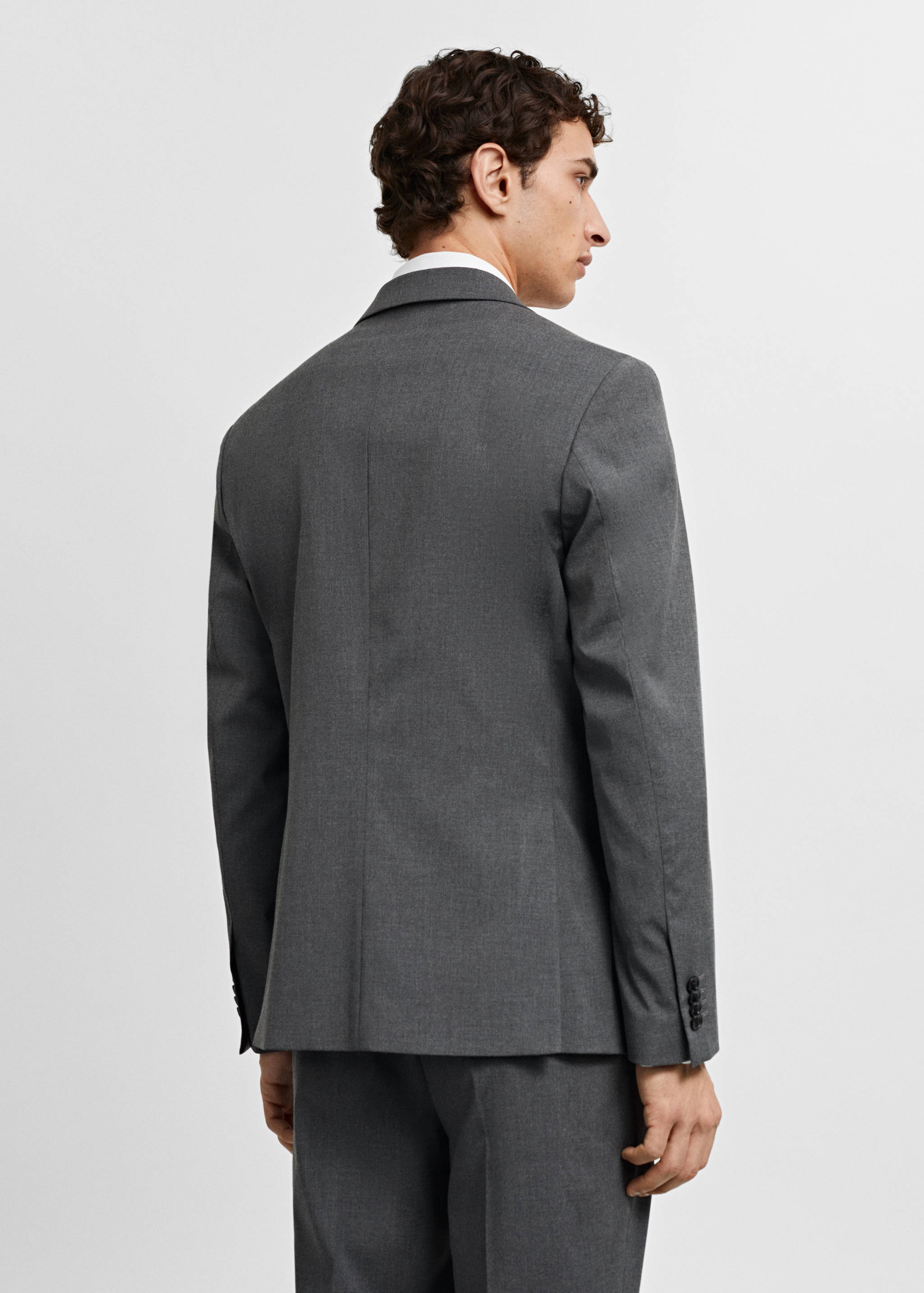 Stretch fabric slim-fit suit jacket - Reverse of the article