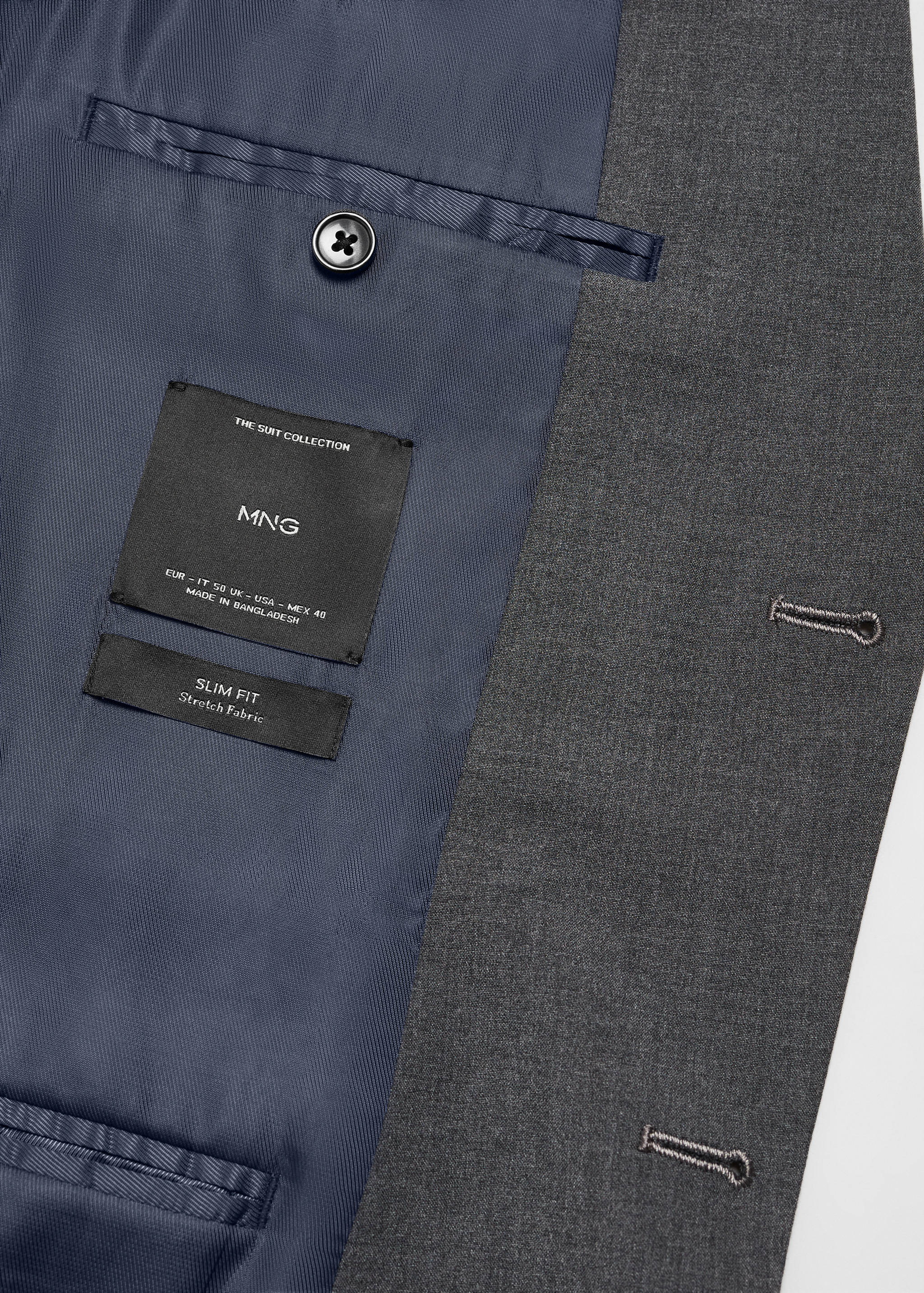 Stretch fabric slim-fit suit jacket - Details of the article 8