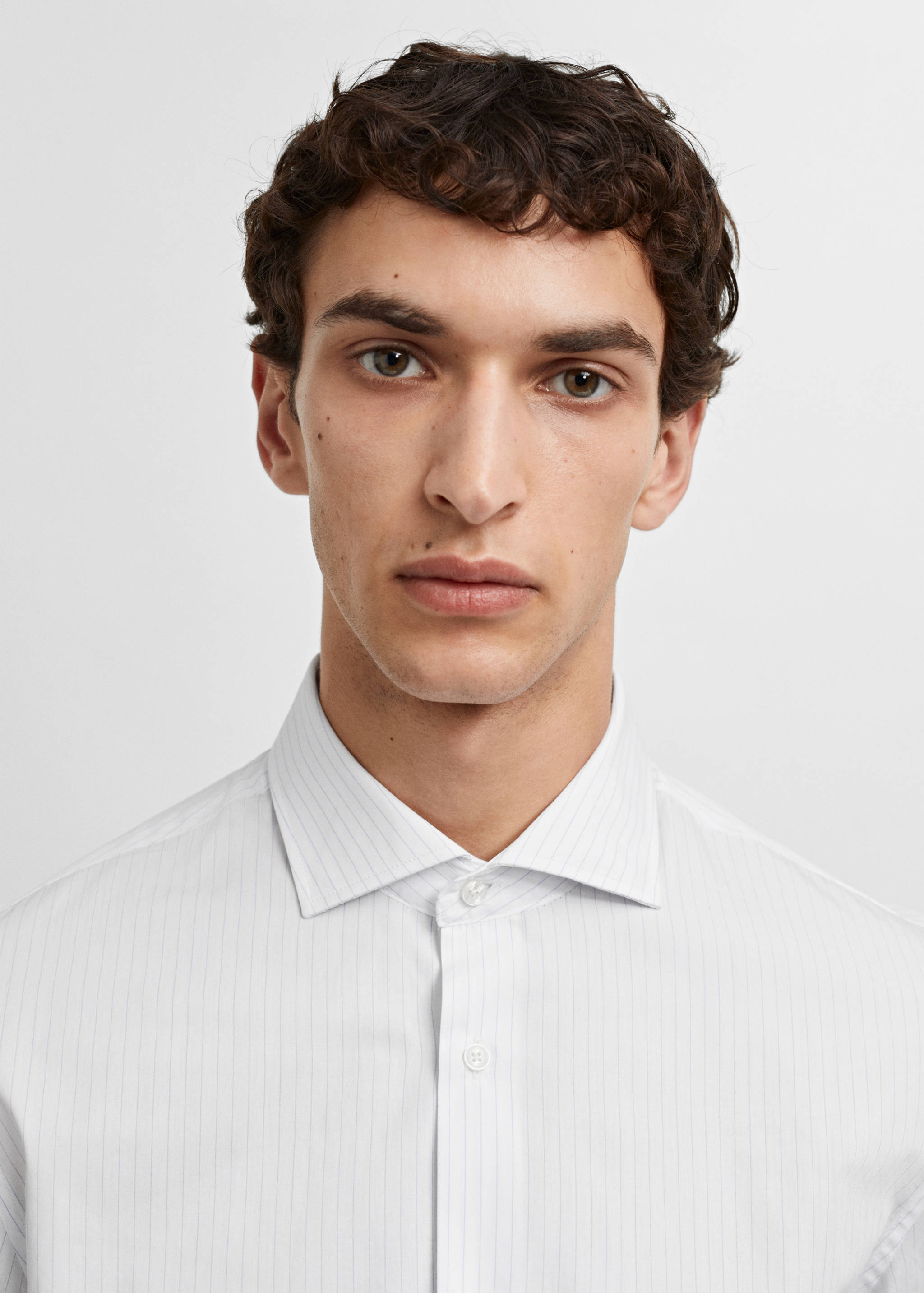 Camisa traje slim fit twill microestampado - Detalle del artículo 1