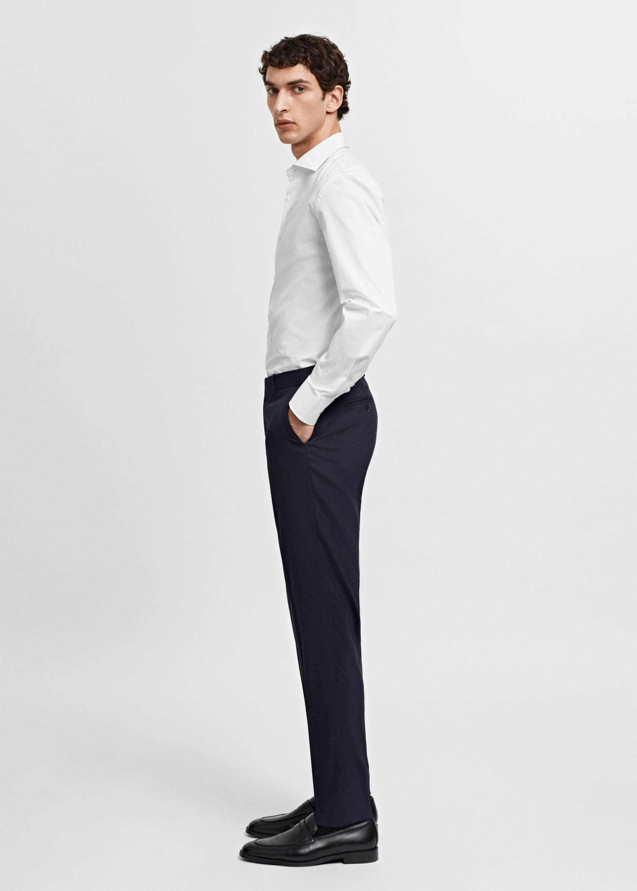 Camisa traje slim fit twill microestampado - Detalle del artículo 2