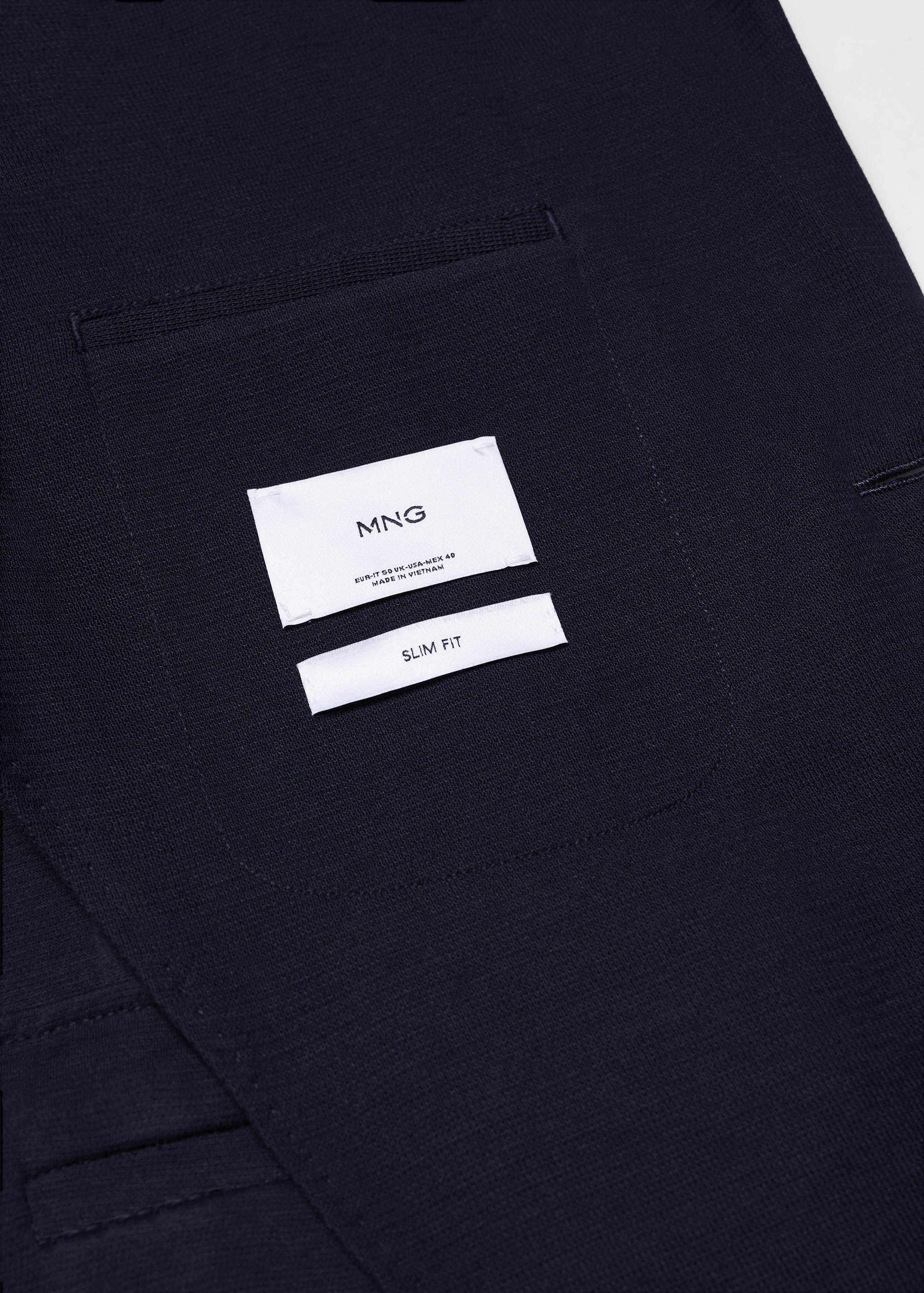 Structured slim fit cotton blazer - Details of the article 8