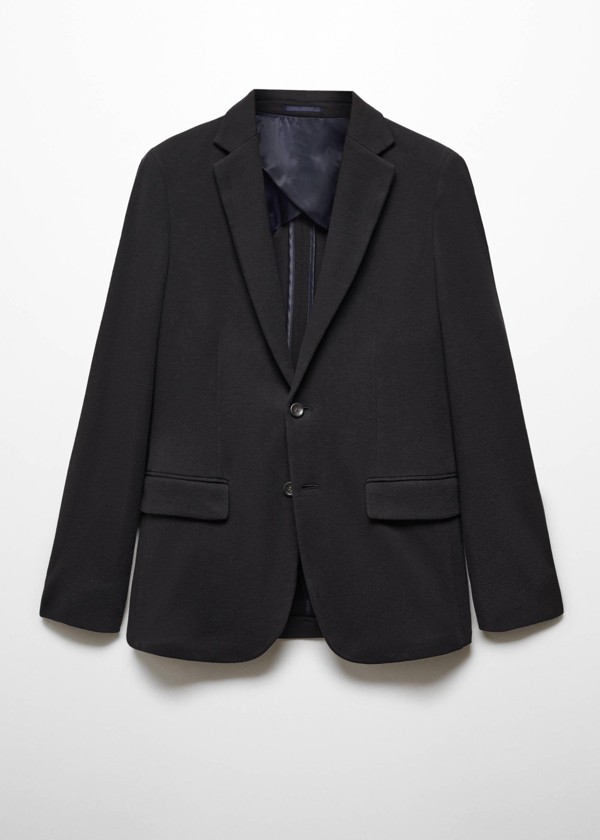 Structured slim fit cotton blazer - Article without model