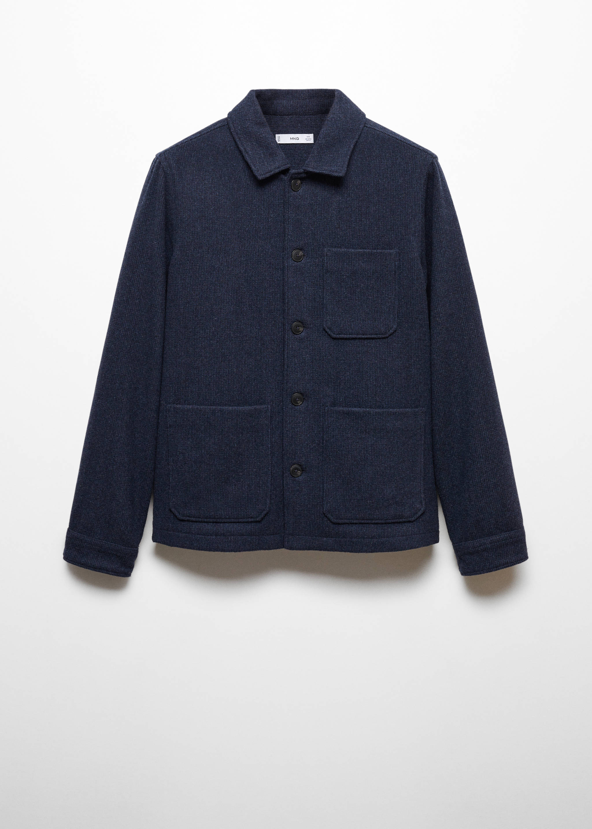 Double-faced wool overshirt with pockets - Article without model