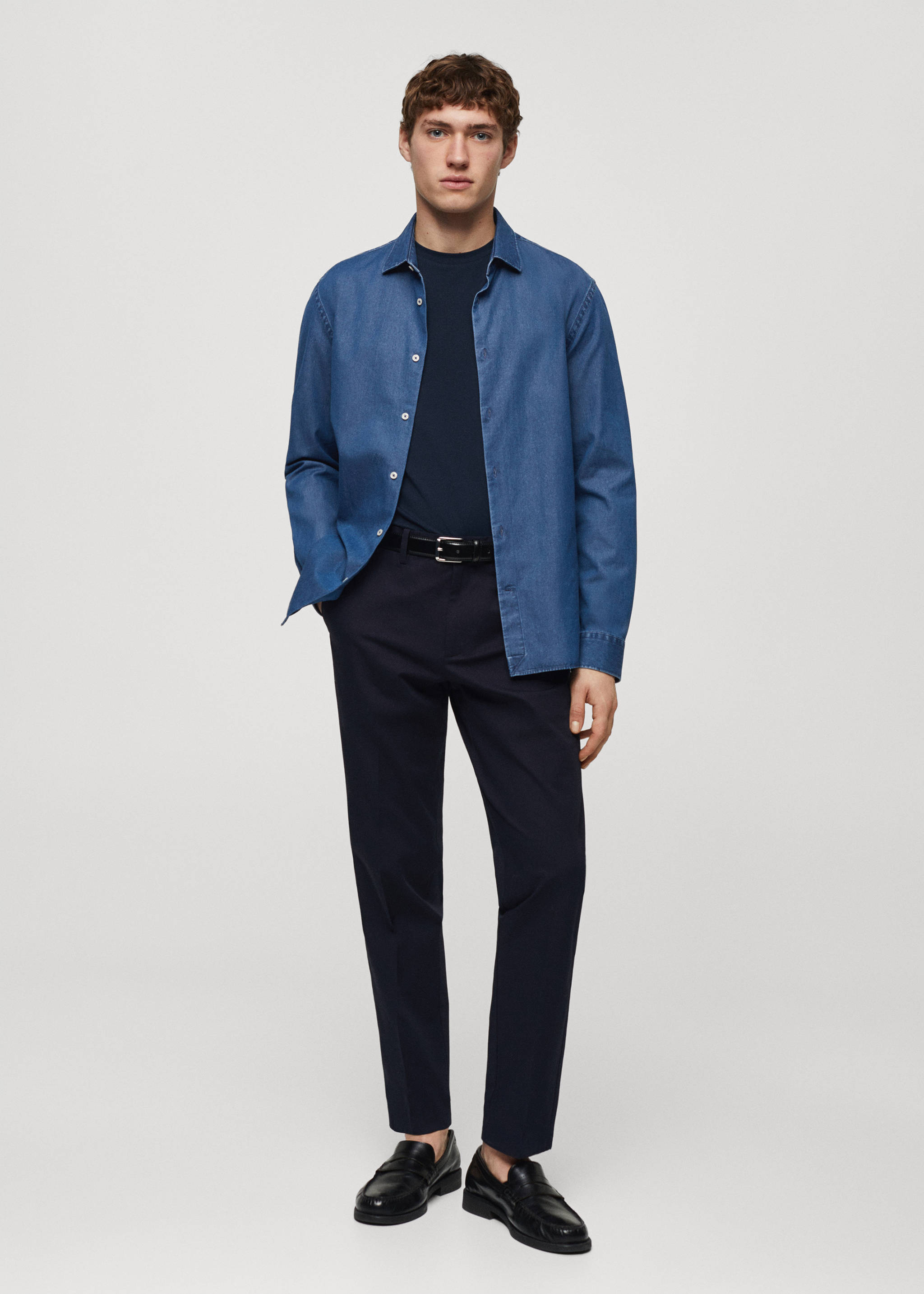 Chemise regular-fit chambray coton - Plan général