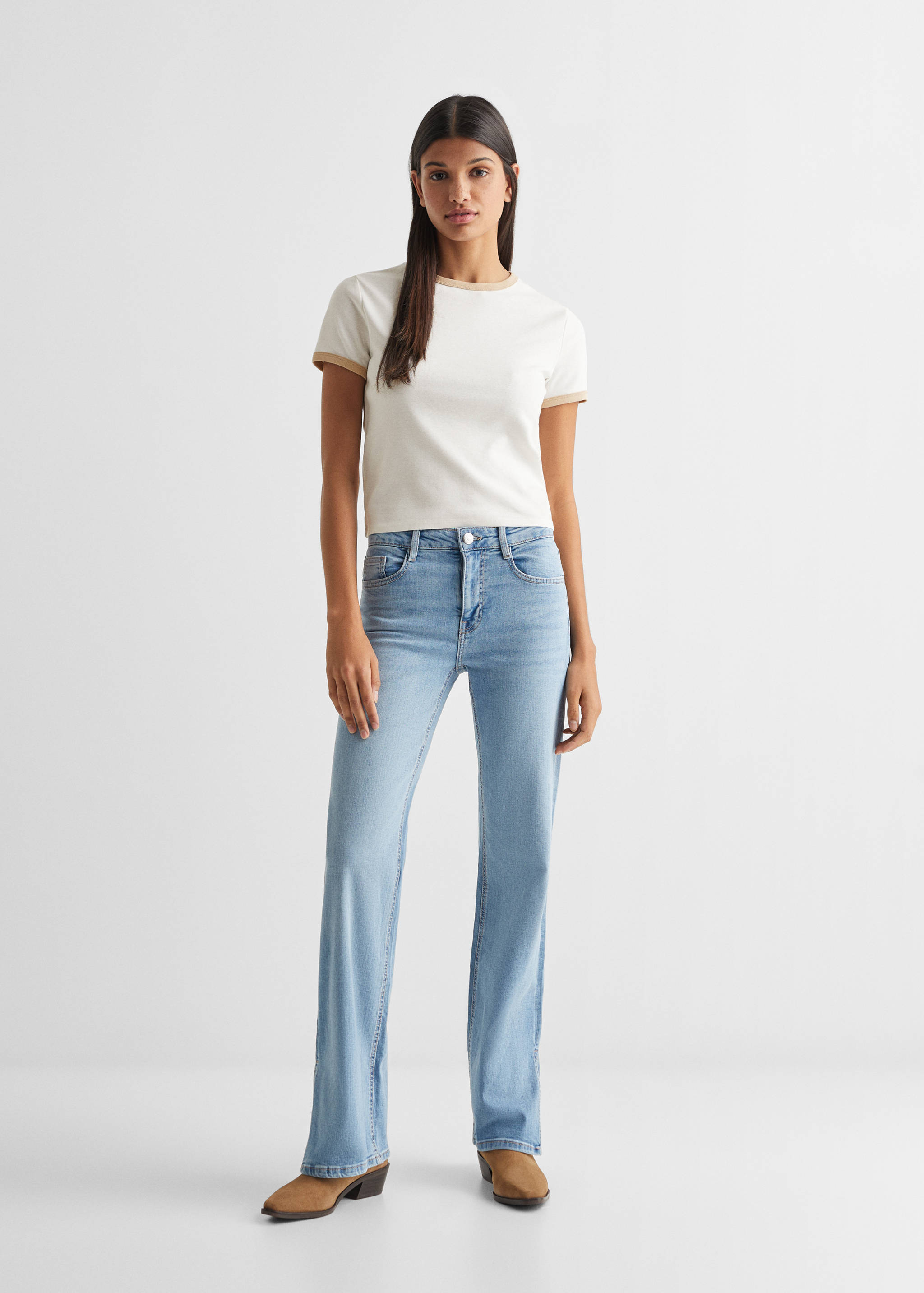 Cropped short-sleeved t-shirt - General plane