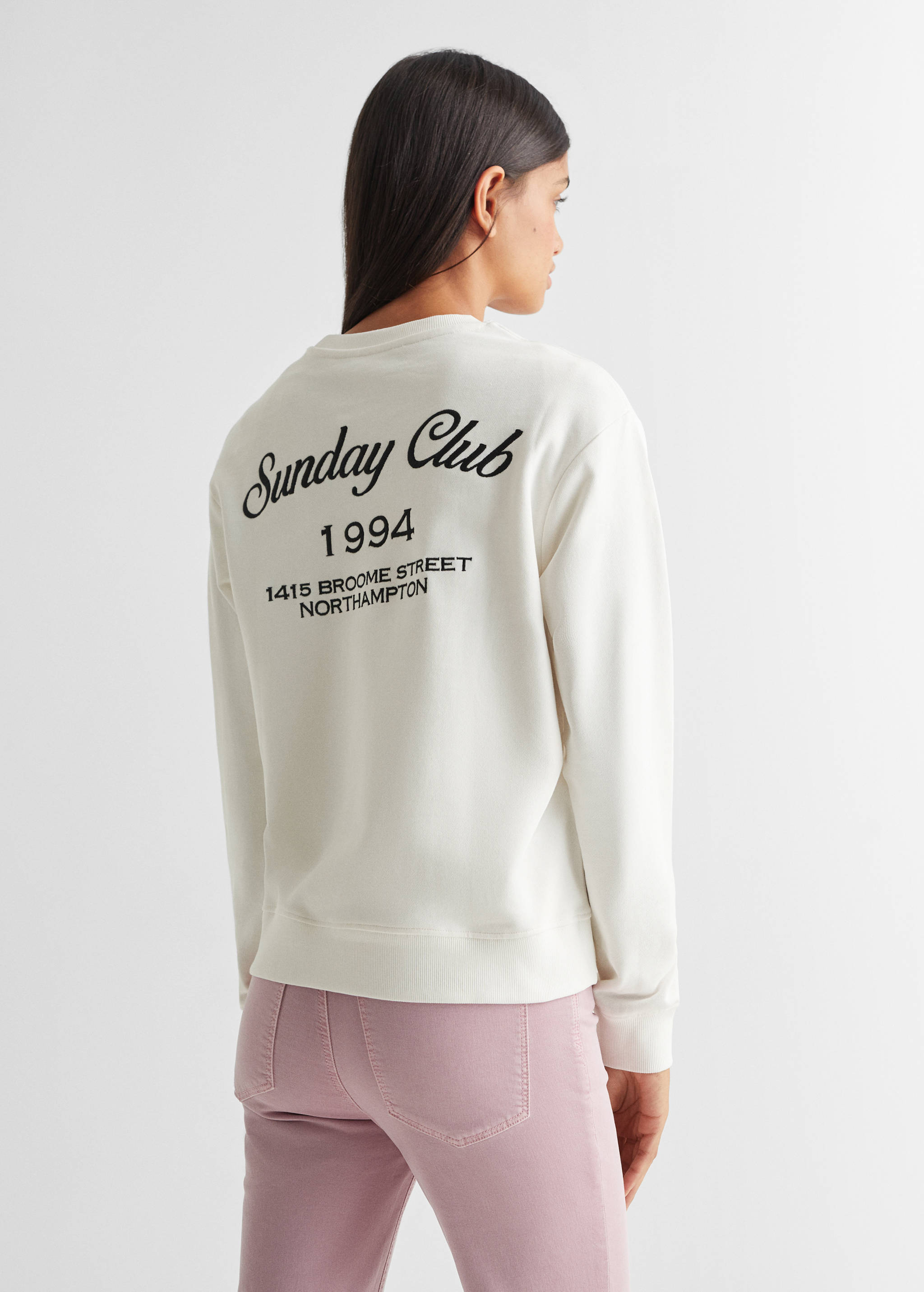 Cotton-blend message sweatshirt - Reverse of the article