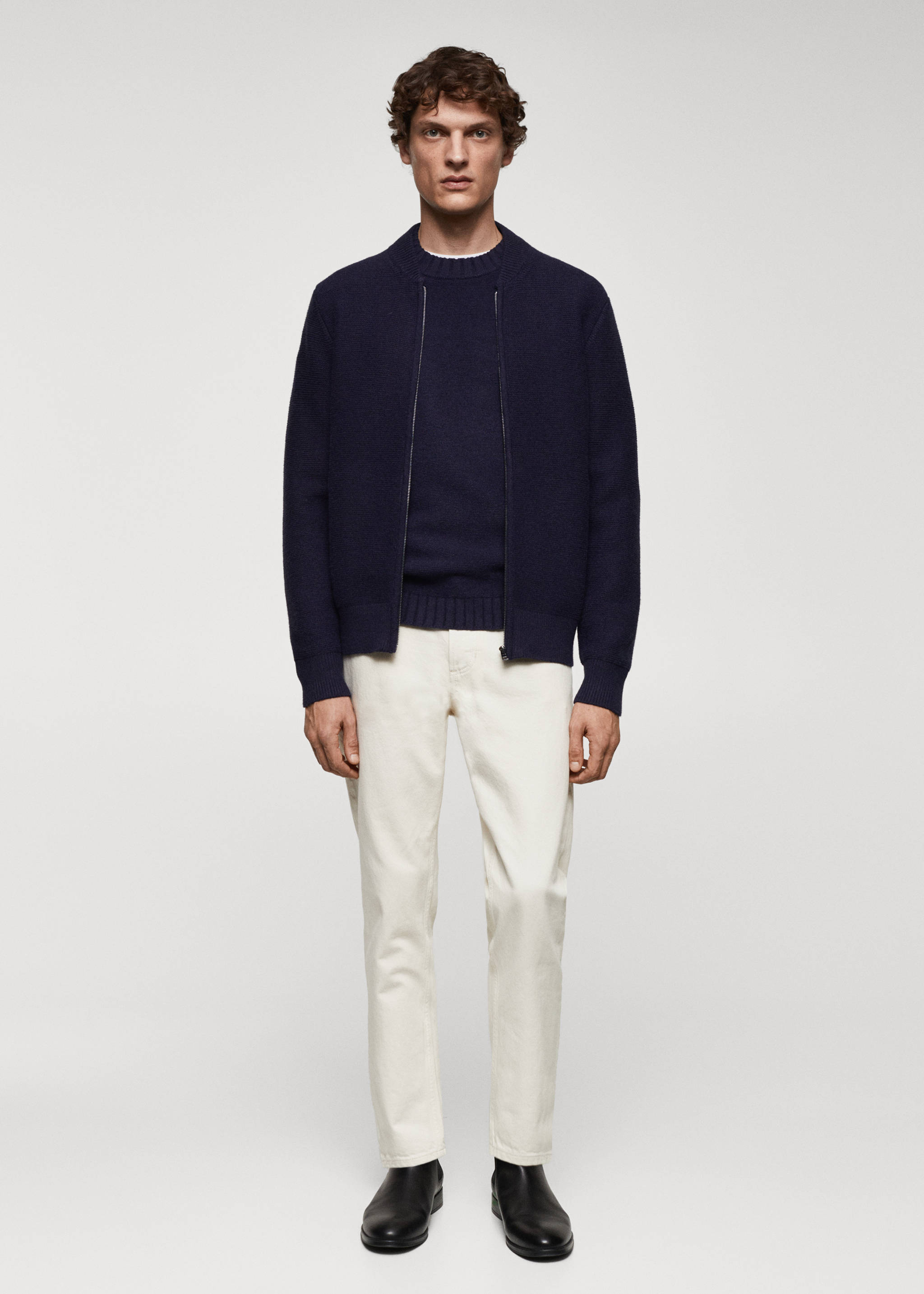 Zipped knit cardigan - General plane