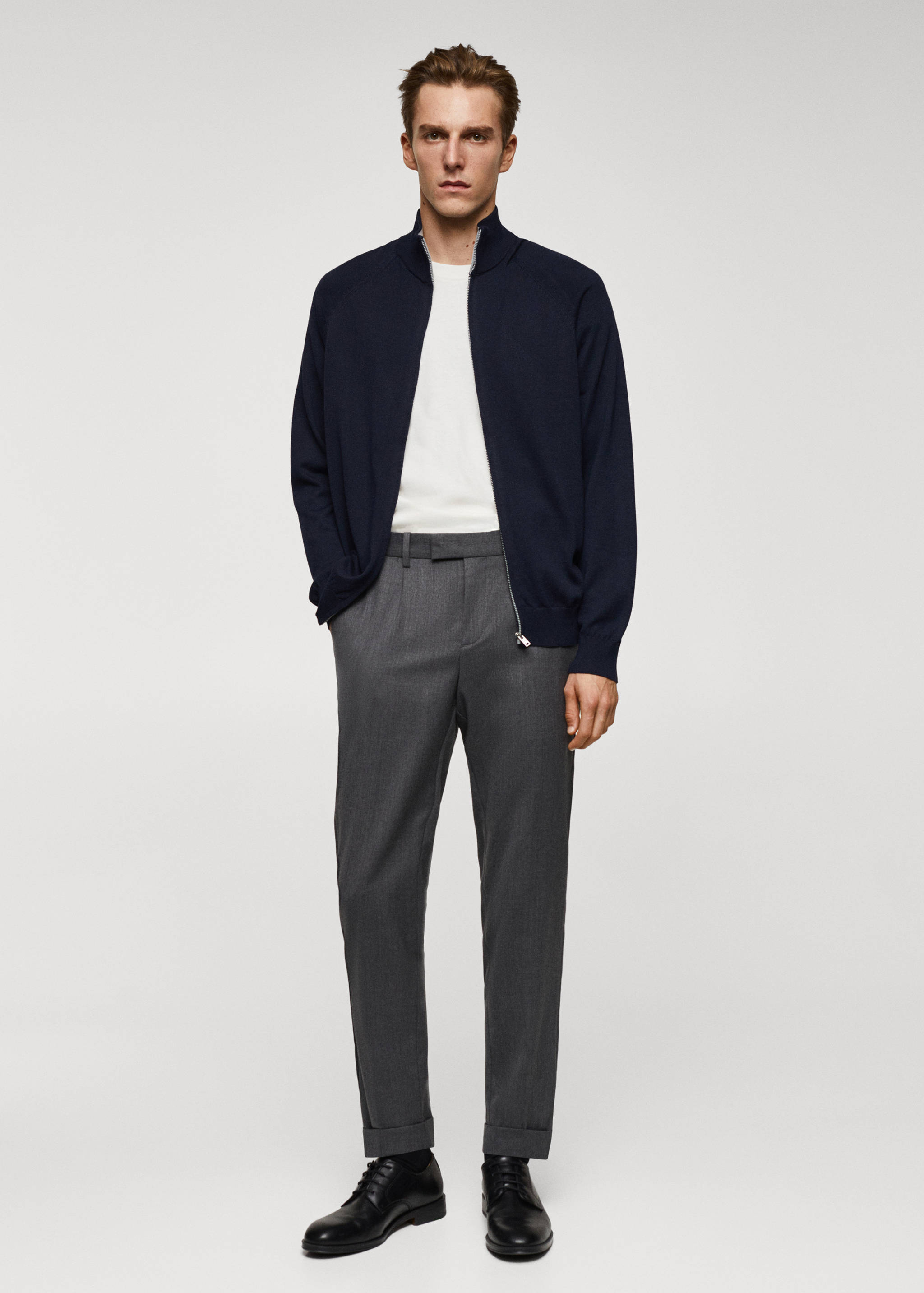 Cardigan coton zippé - Plan général