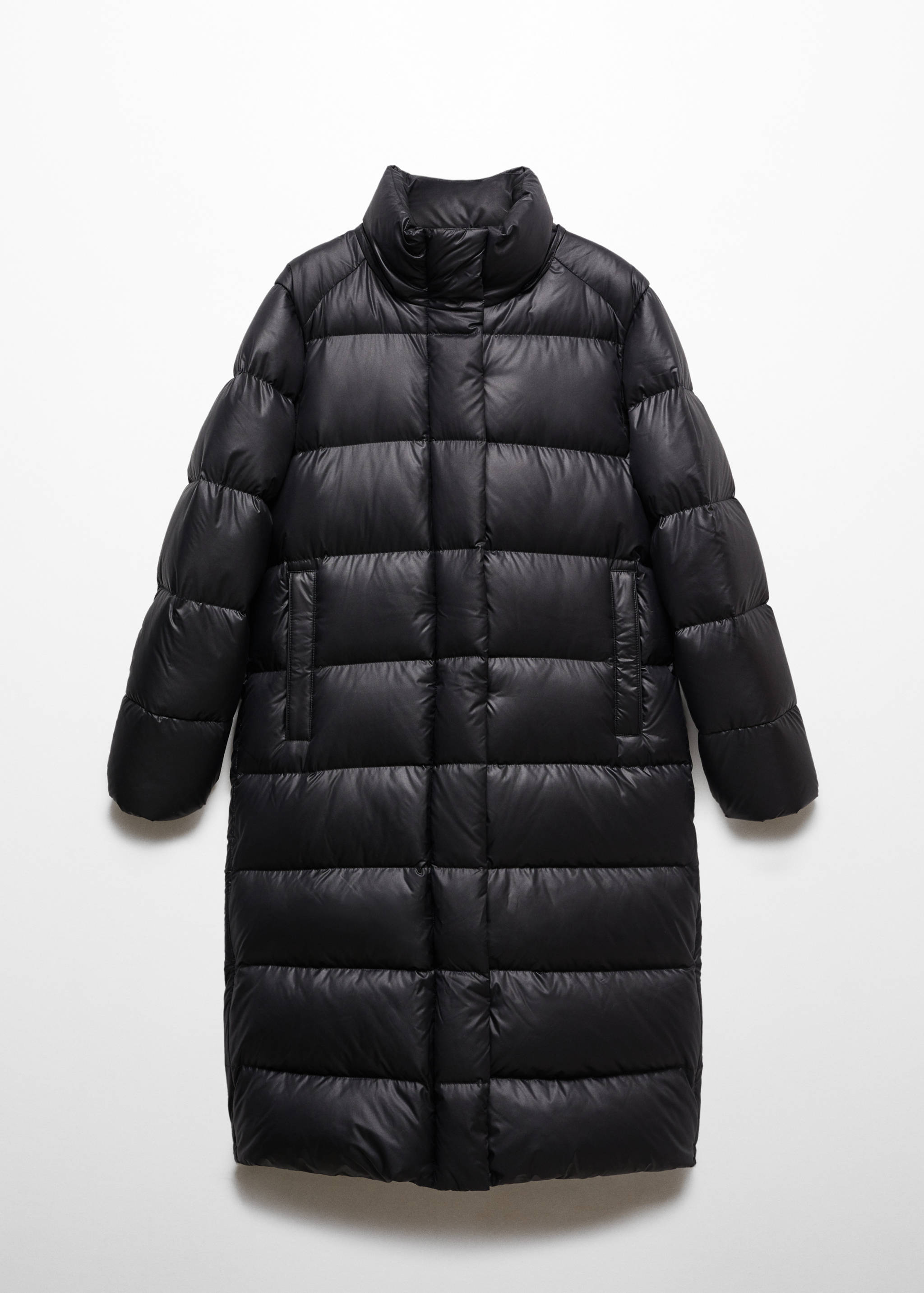 长款间棉羽绒服 - null