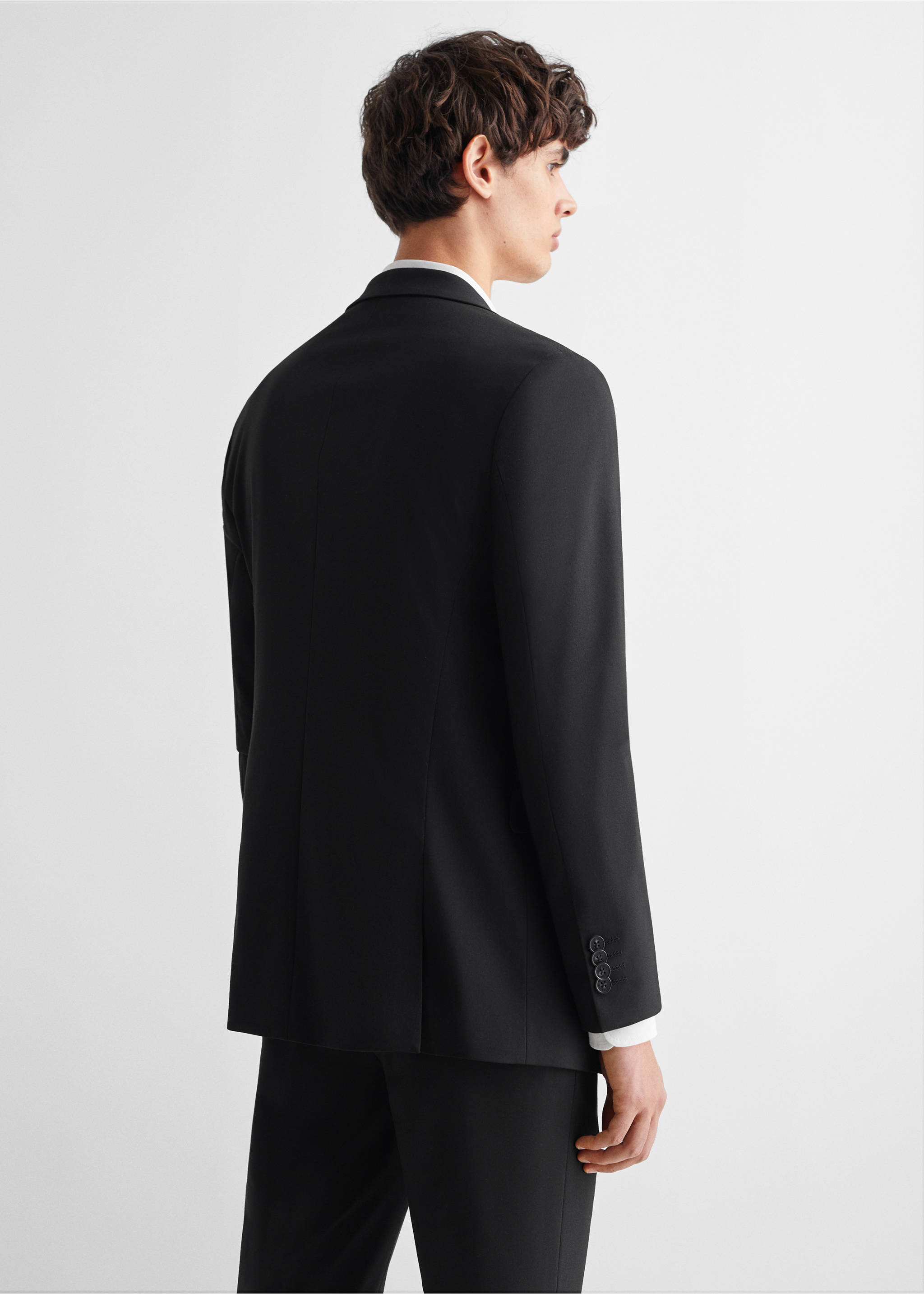 Americana traje slim fit - Reverso del artículo, Negro. Ref: 67070648-00.