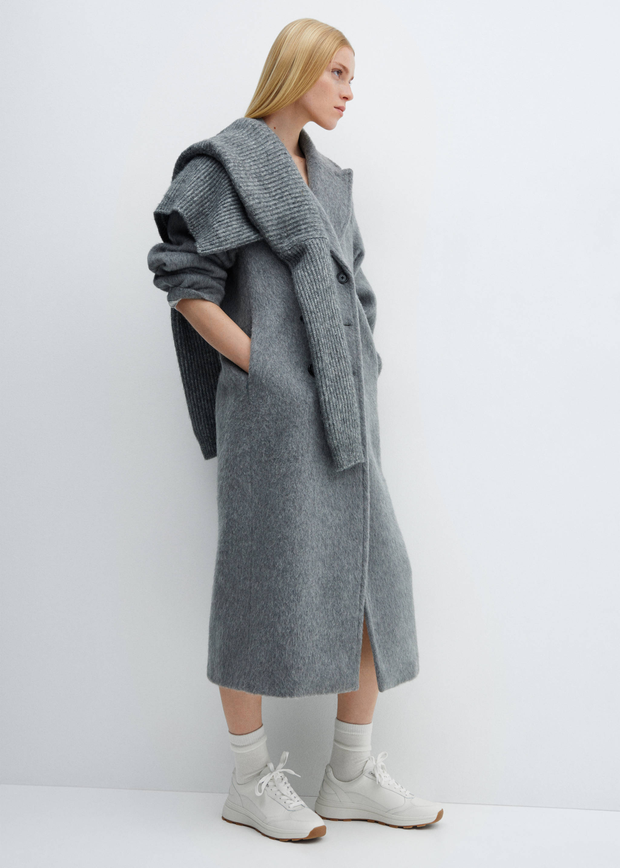 Lace-up leather sneakers - General plane