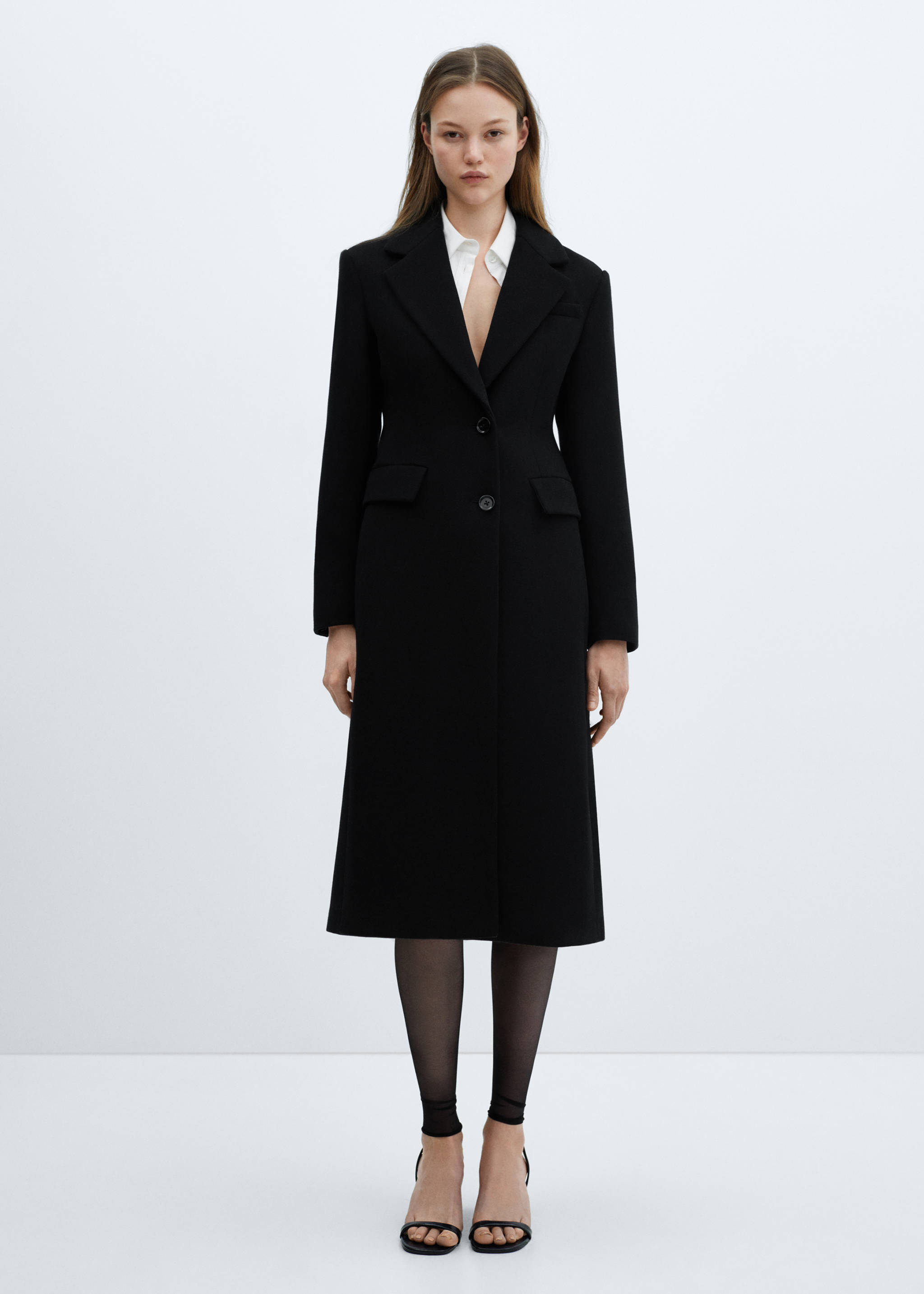 Tailored wool coat - General plane