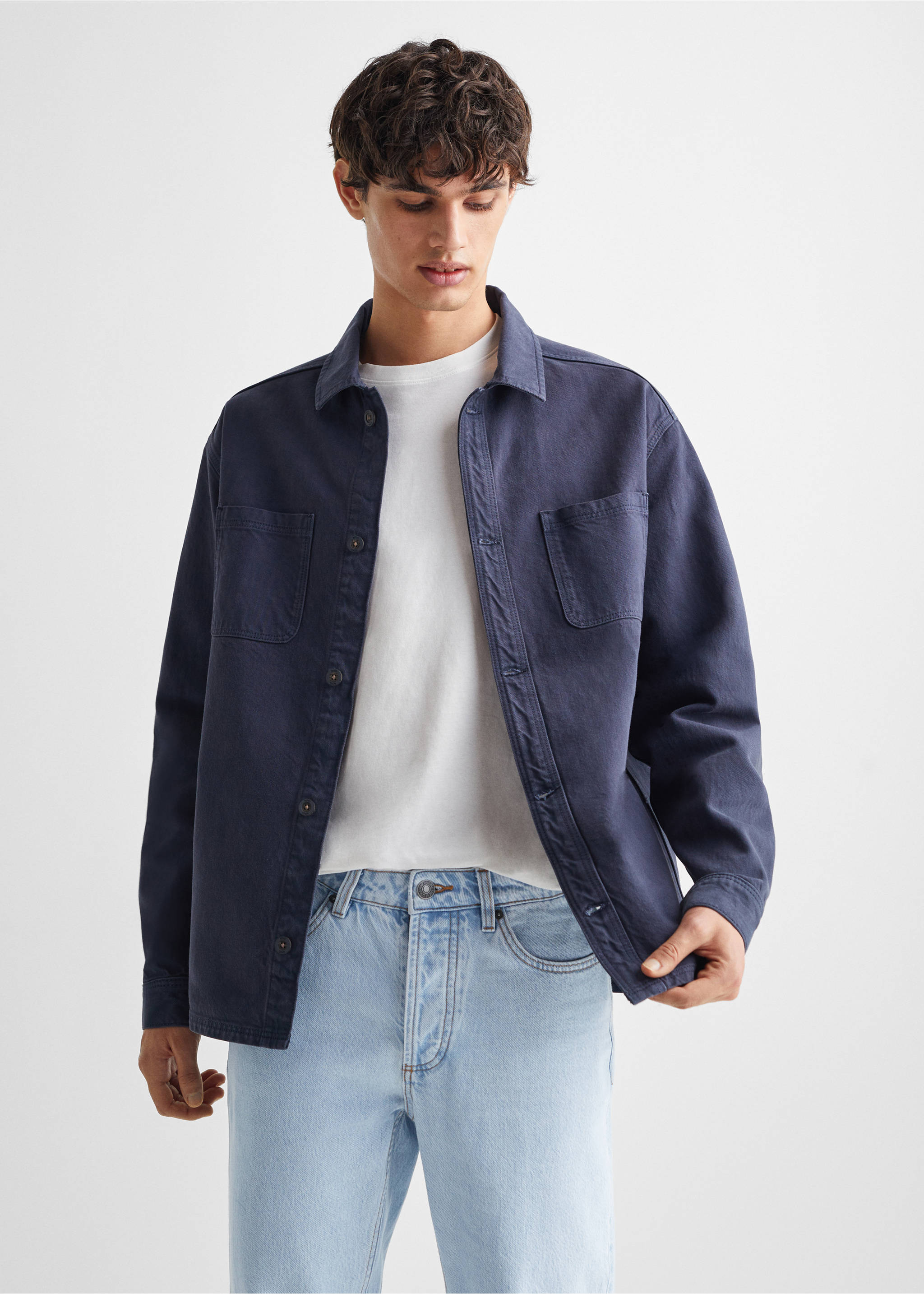 Джинсы regular fit - Средний план, Светло-синий. Ref: 67070658-00.