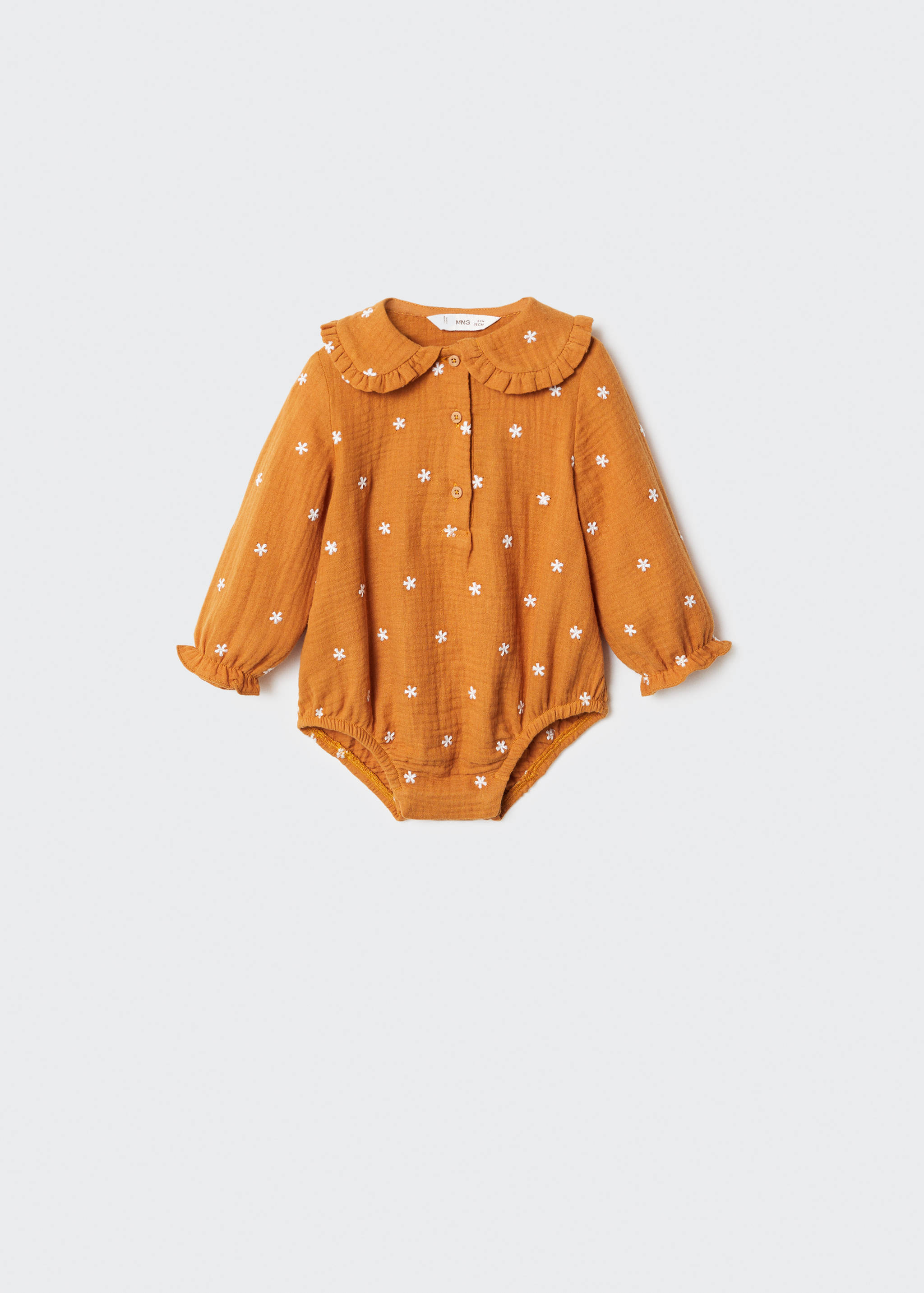 Рубашка-боди с хлопком - Изделие без модели