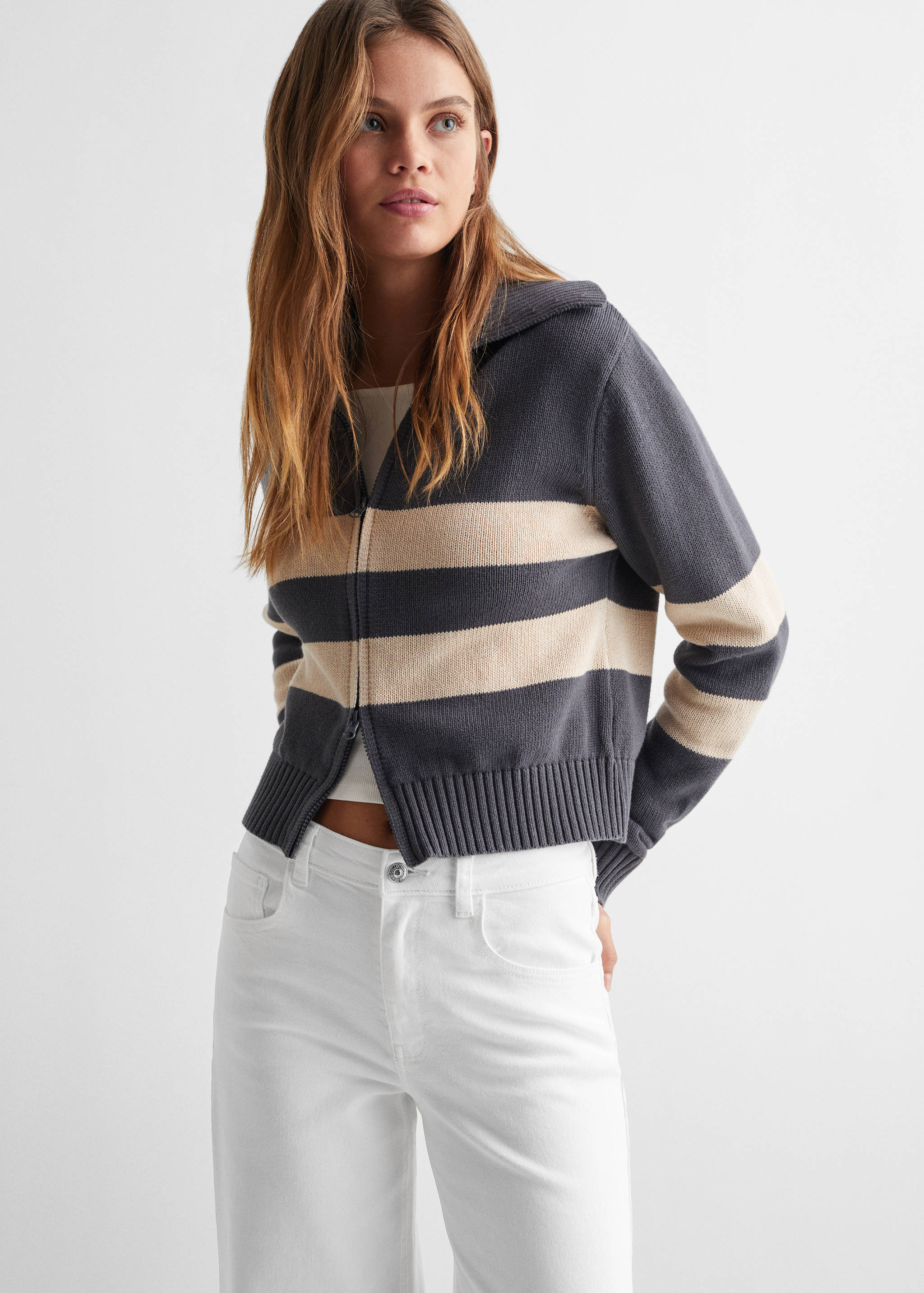 Wide leg mid-rise jeans - Medium plane