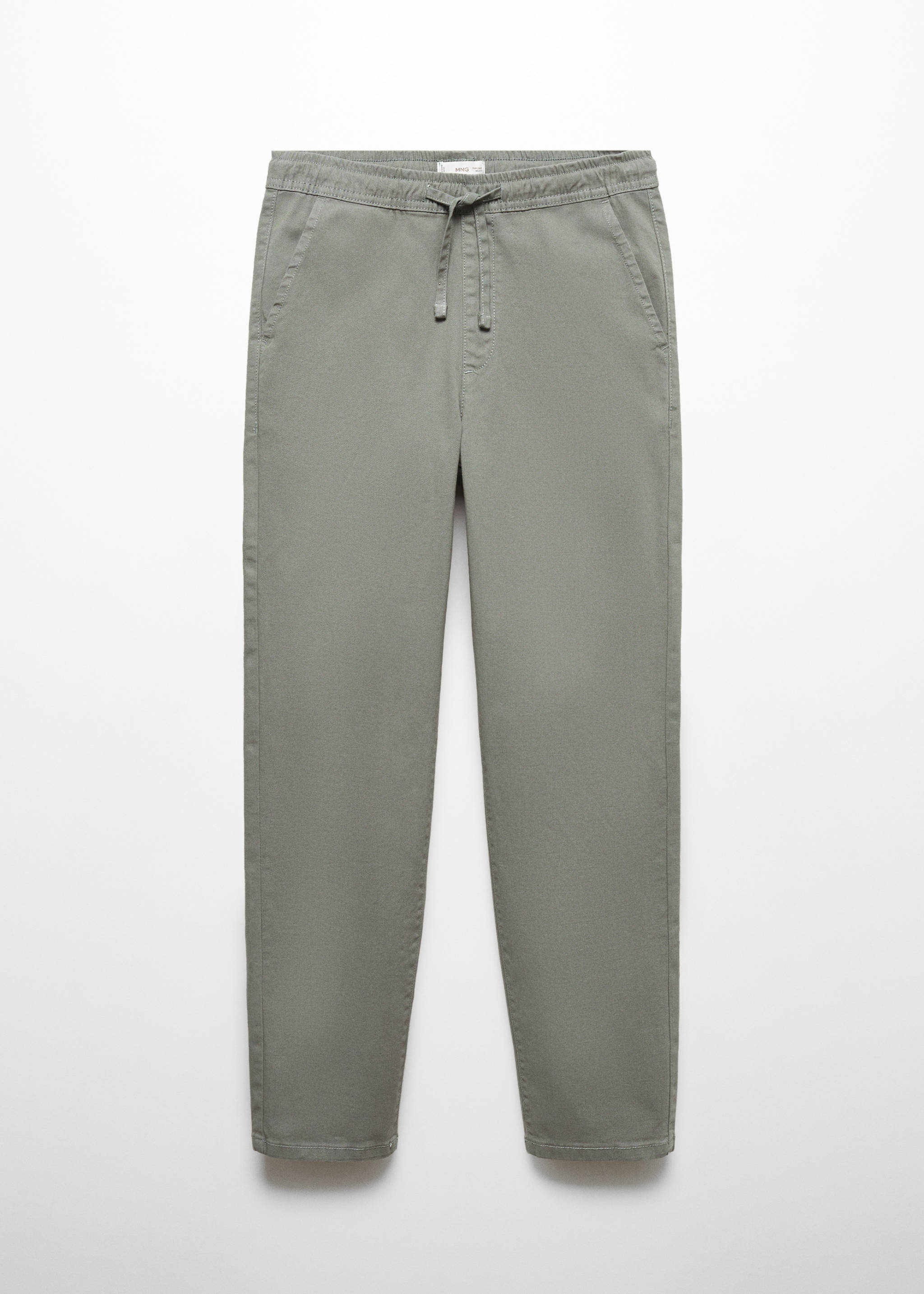 Straight-fit trousers with elastic waist - Article without model
