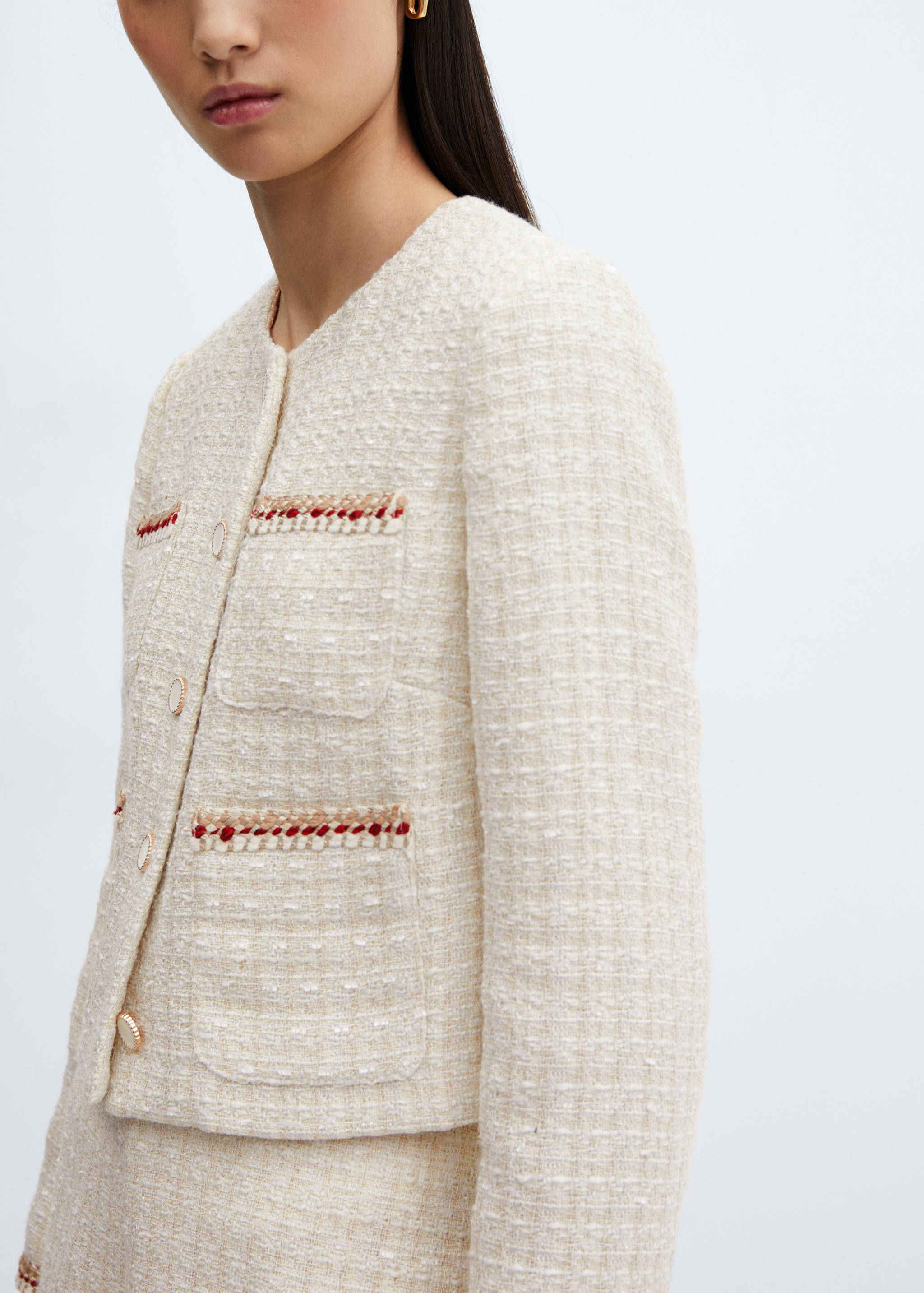 Tweed jacket with buttons - Details of the article 6