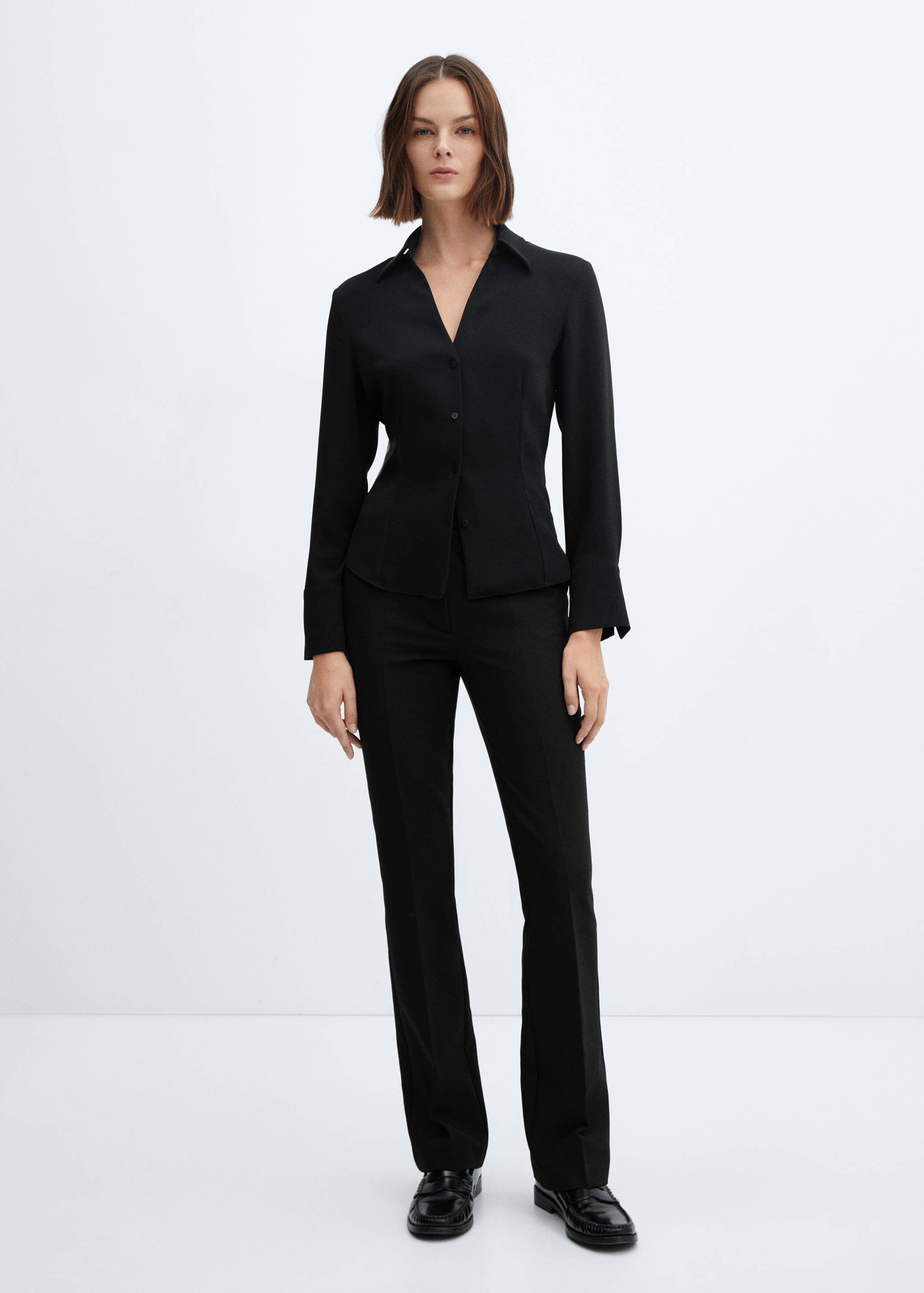 Chemise fluide détail coutures - Plan général