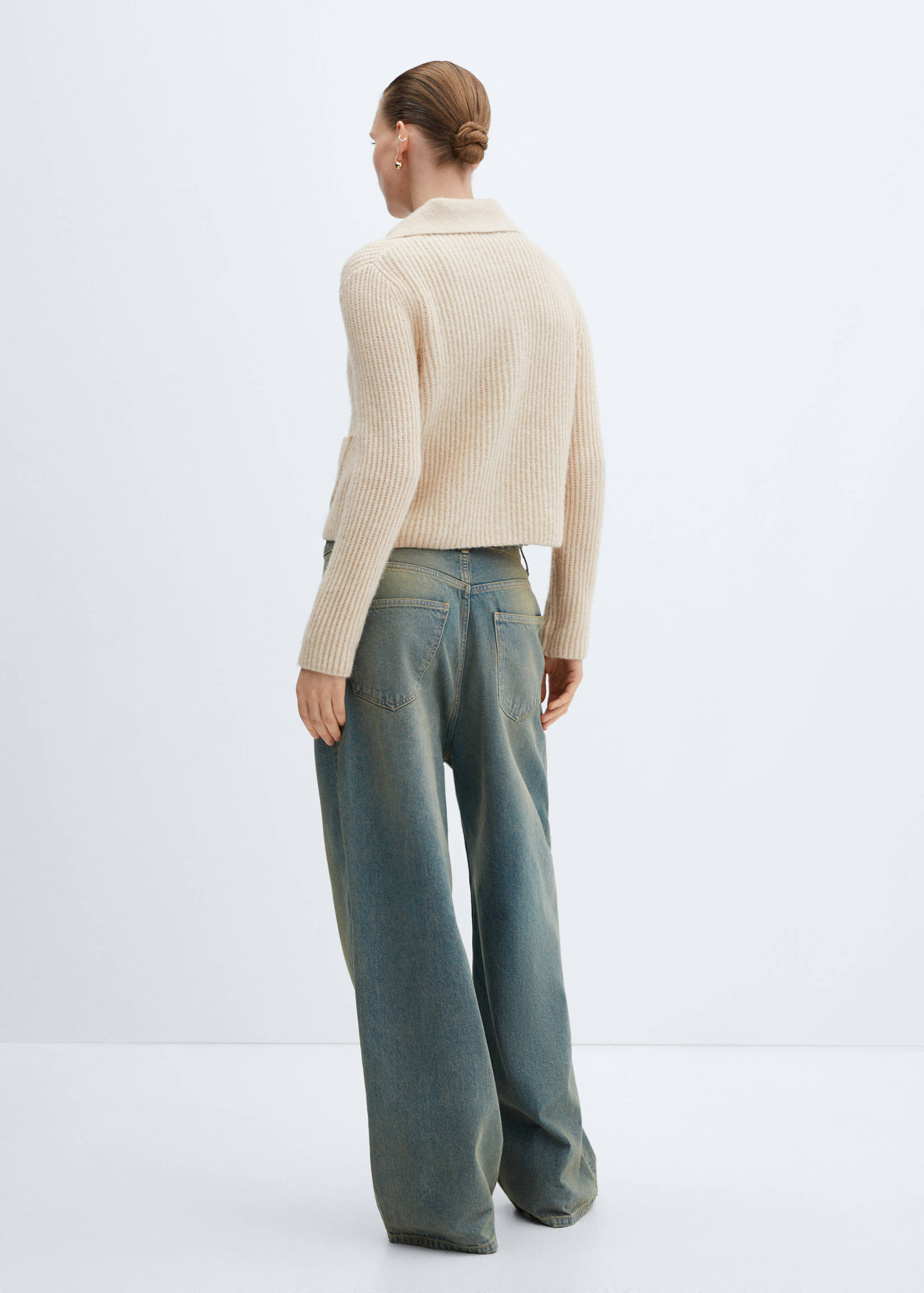 Cárdigan cuello bolsillos - Reverso del artículo