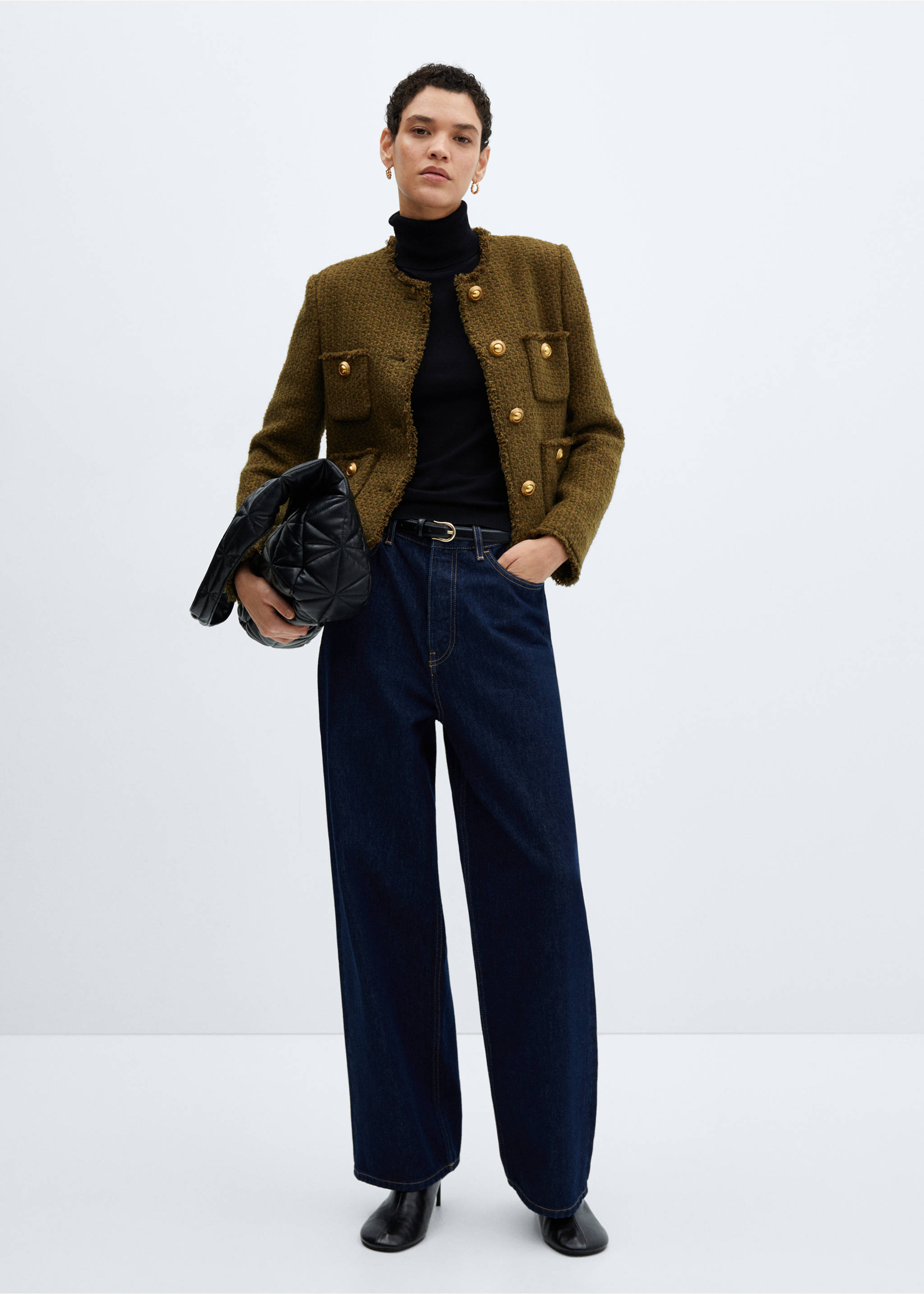 Pocket tweed jacket - General plane, Khaki. Ref: 67073271-00.