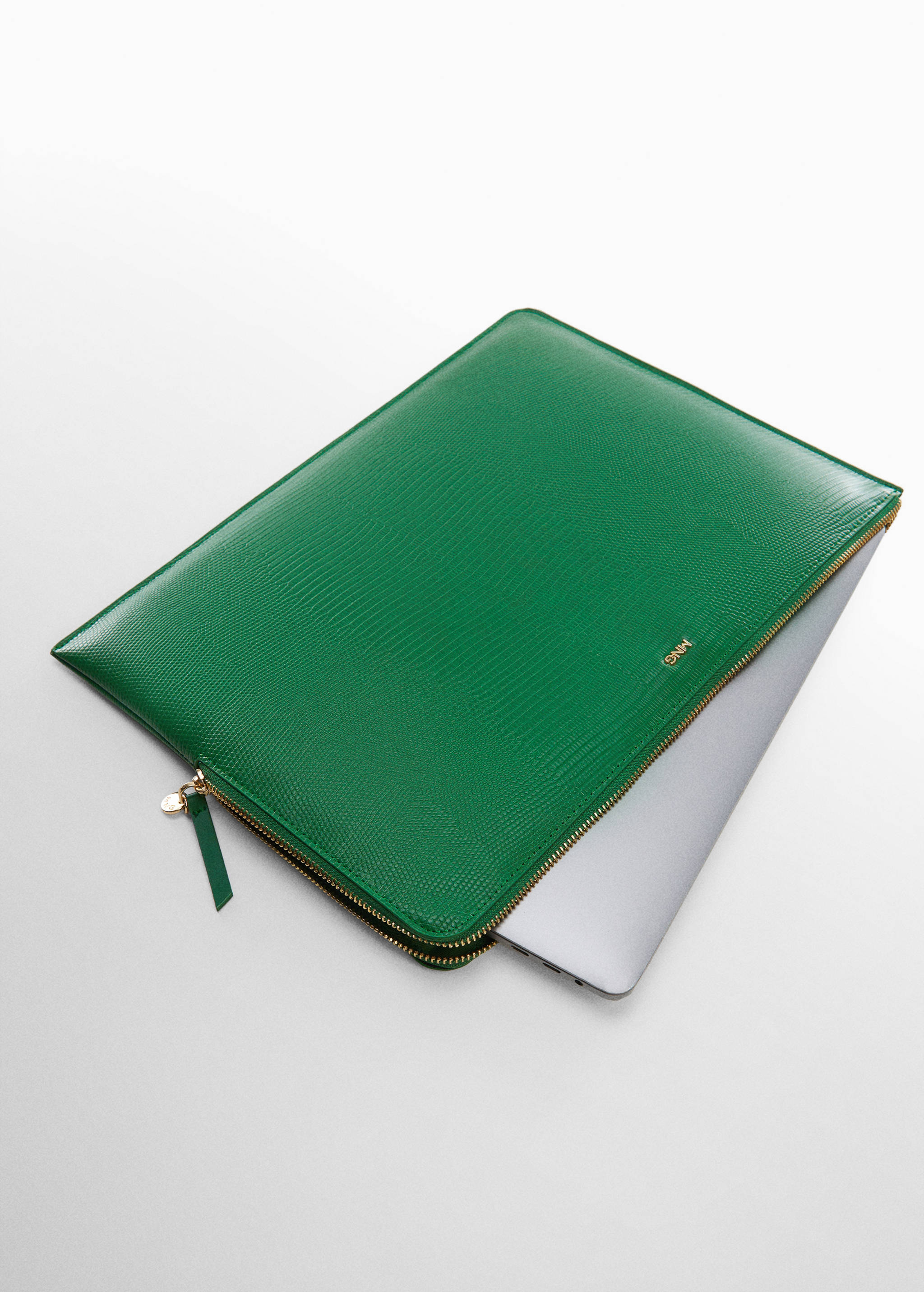 Snake-effect laptop case - Medium plane