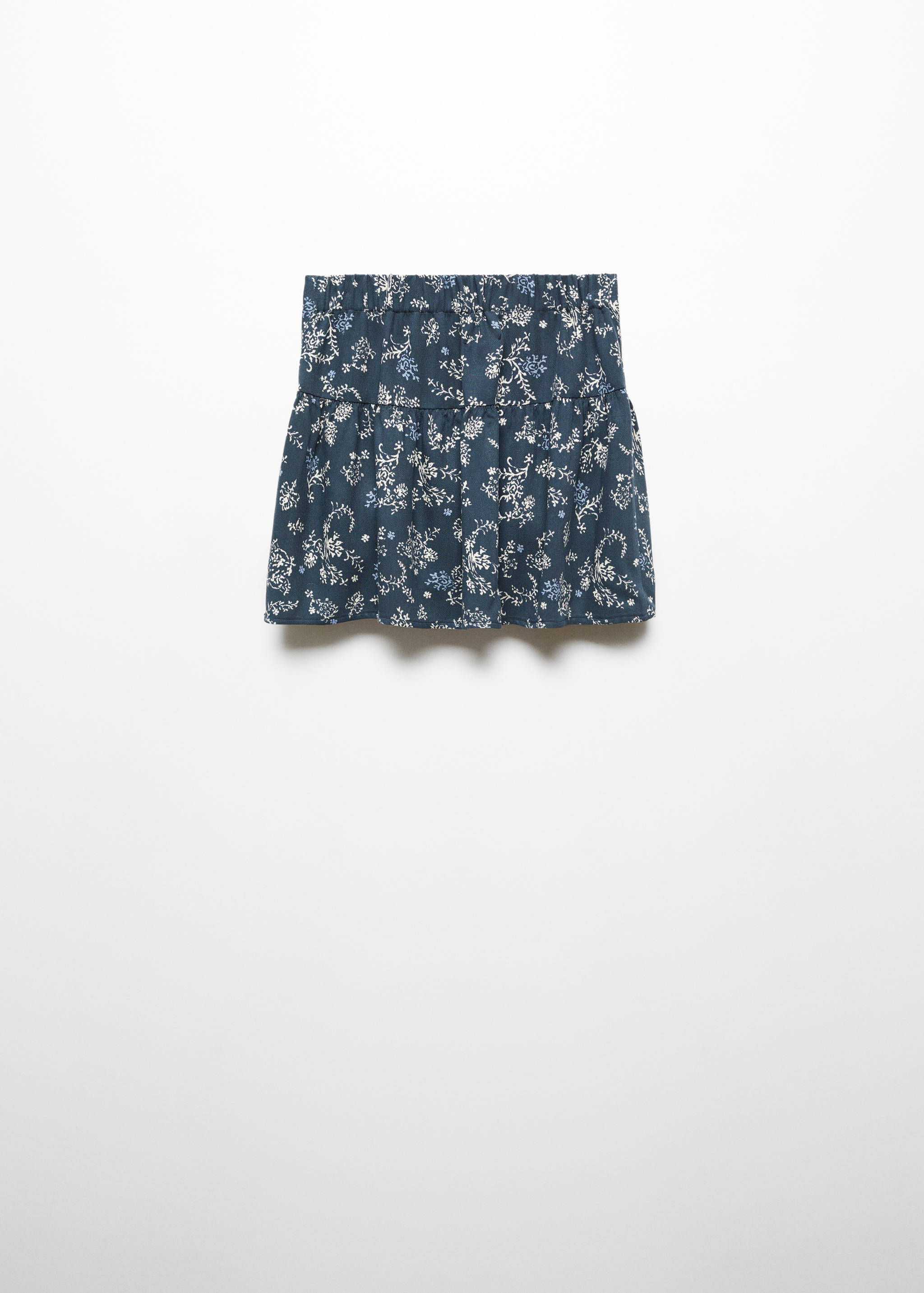 Gathered skirt with ruffle - Reverse of the article