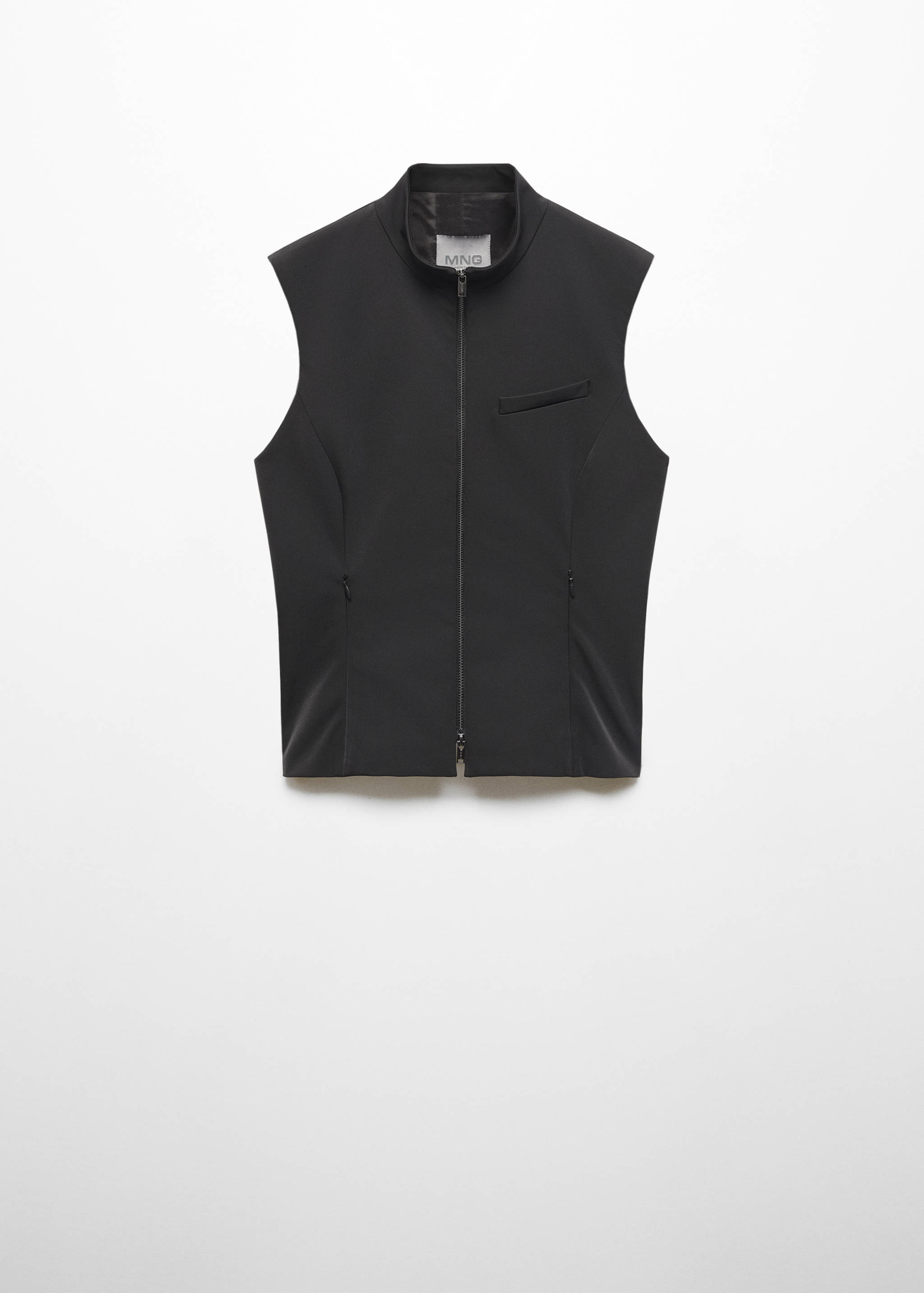 Zipper fitted waistcoat - Article without model