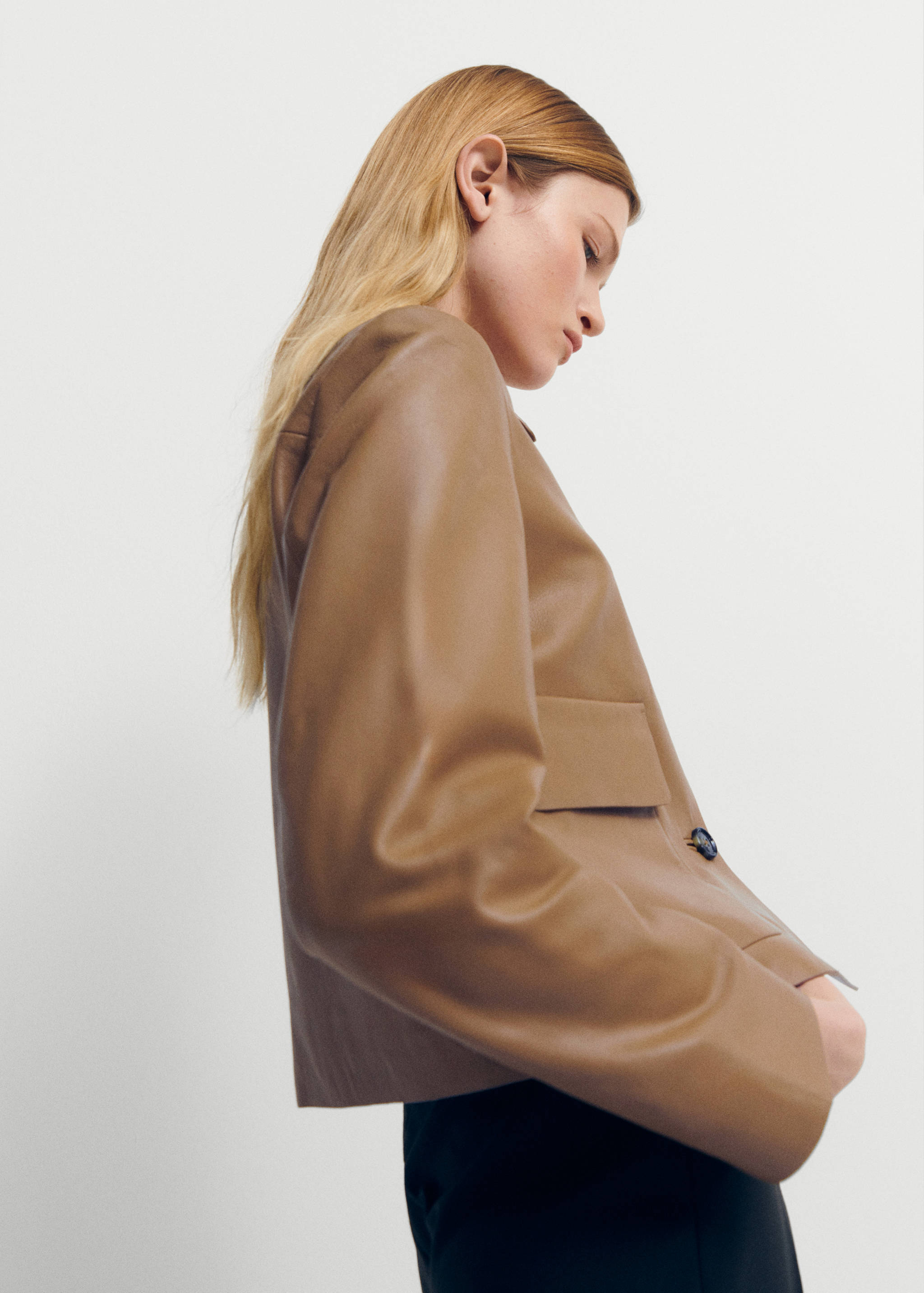 Veste 100 % cuir boutons - Détail de l'article 2