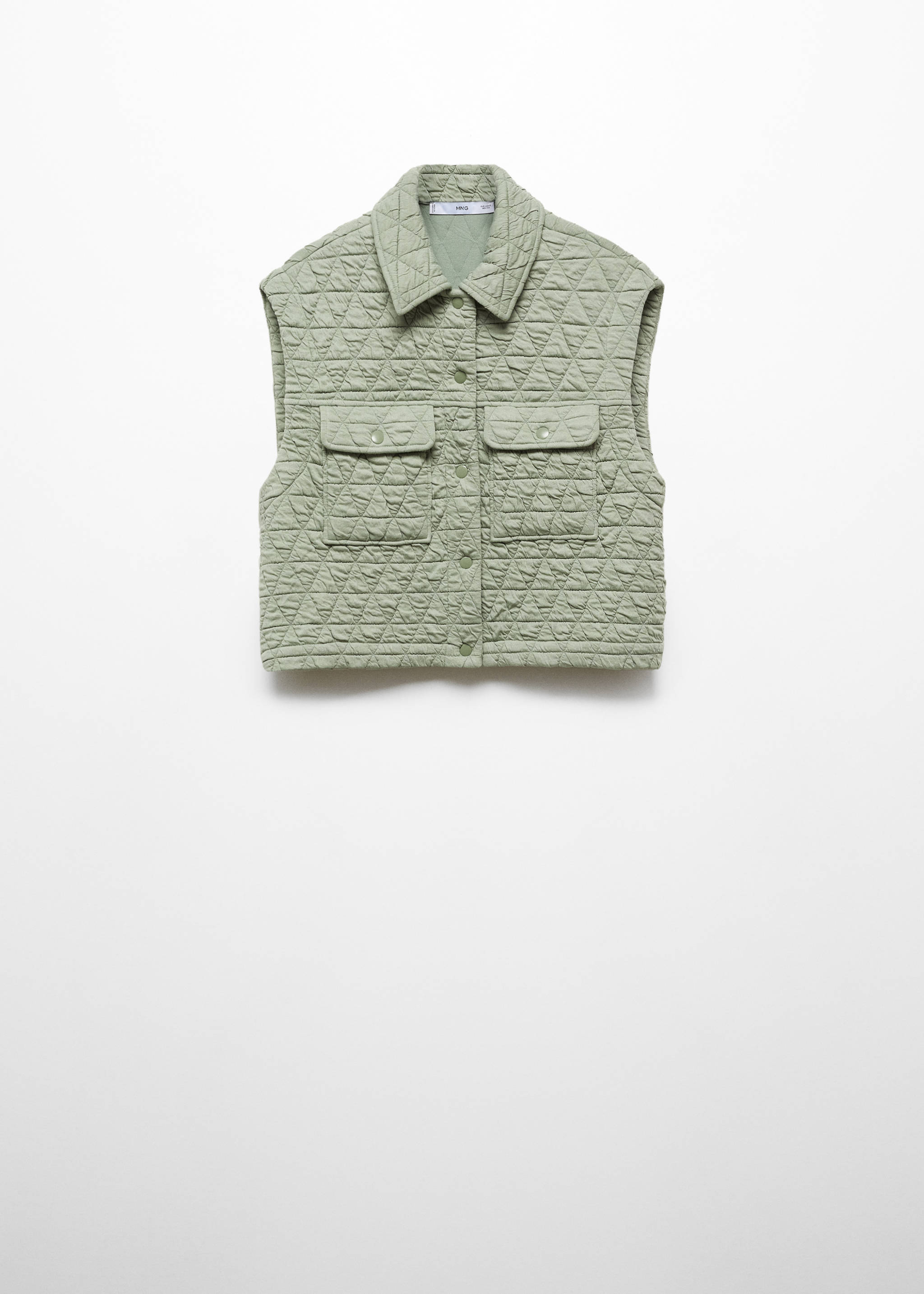 Quilted gilet with buttons - Article without model