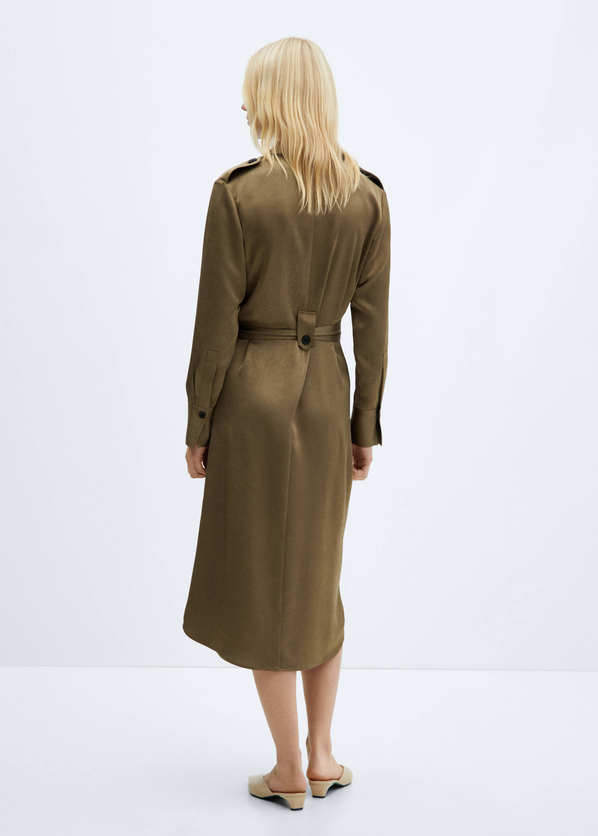 Satin shirt dress - Reverse of the article