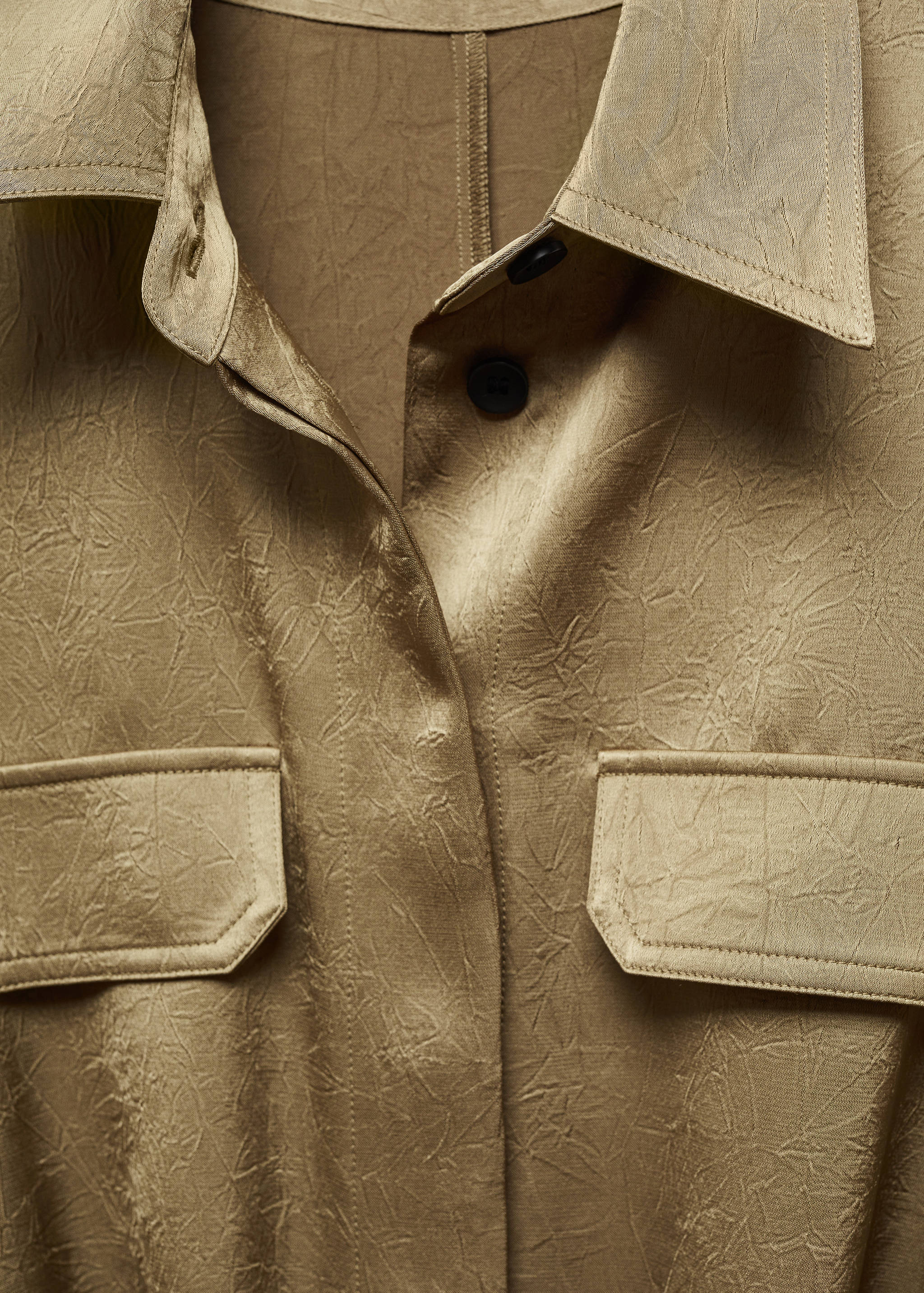 Satin shirt dress - Details of the article 8