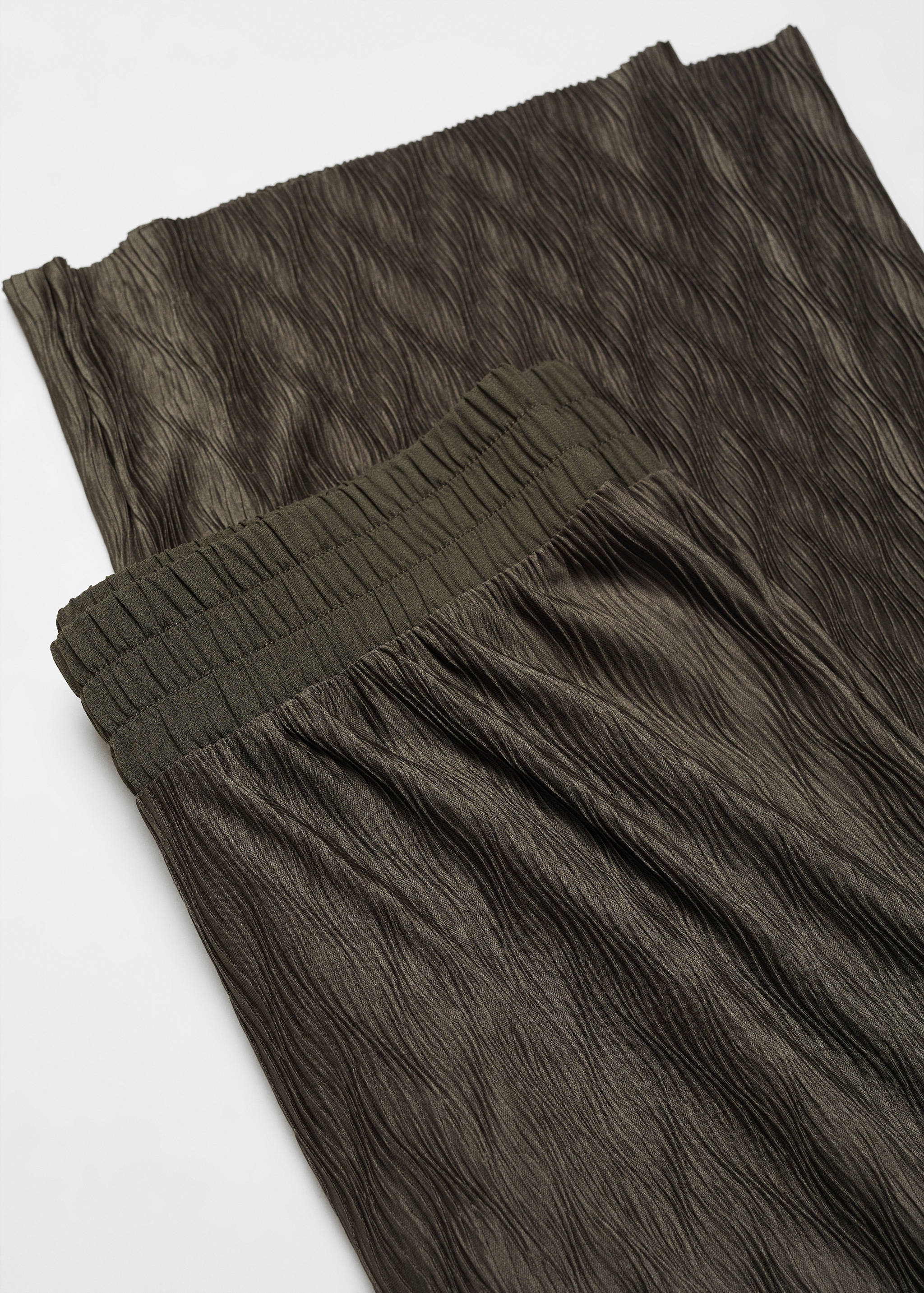 Textured wide leg trousers - Details of the article 8